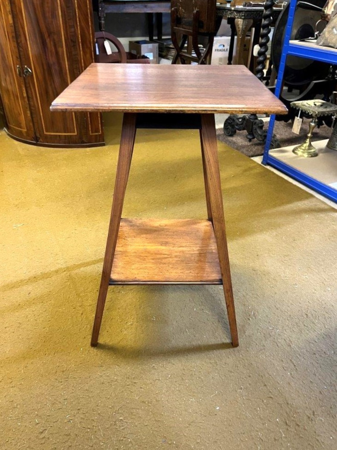 Arts & Crafts Mahogany Square Top Side Table