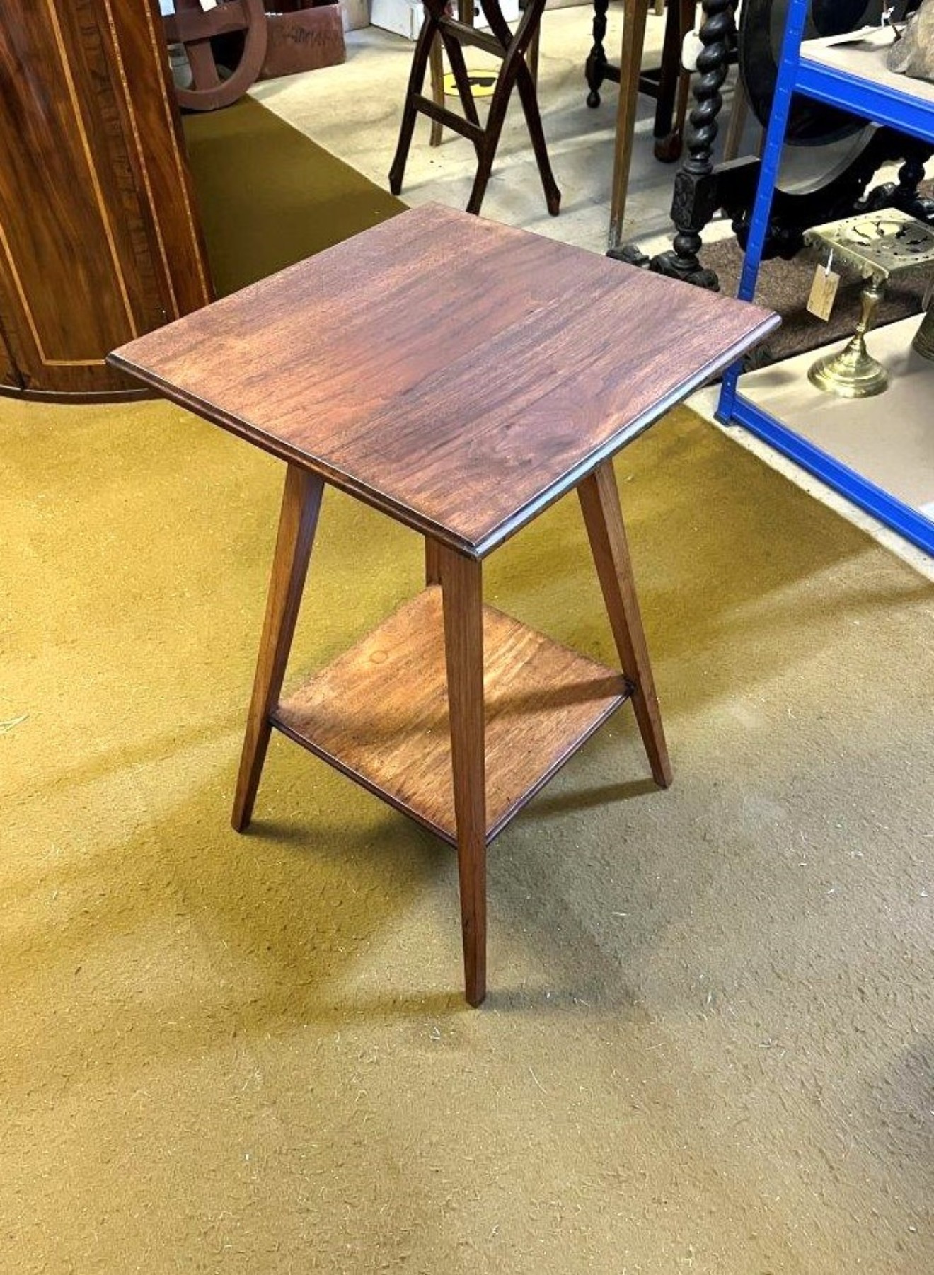 Arts & Crafts Mahogany Square Top Side Table