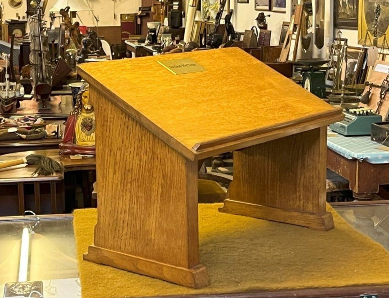 Vintage Scottish Oak Church Bible Stand / Book Rest