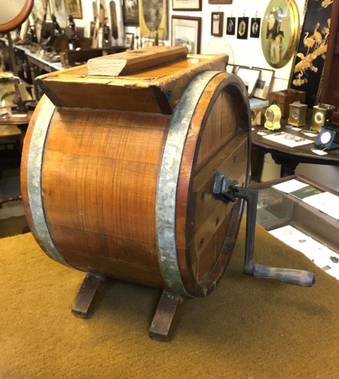 Antique Wooden Butter Churn