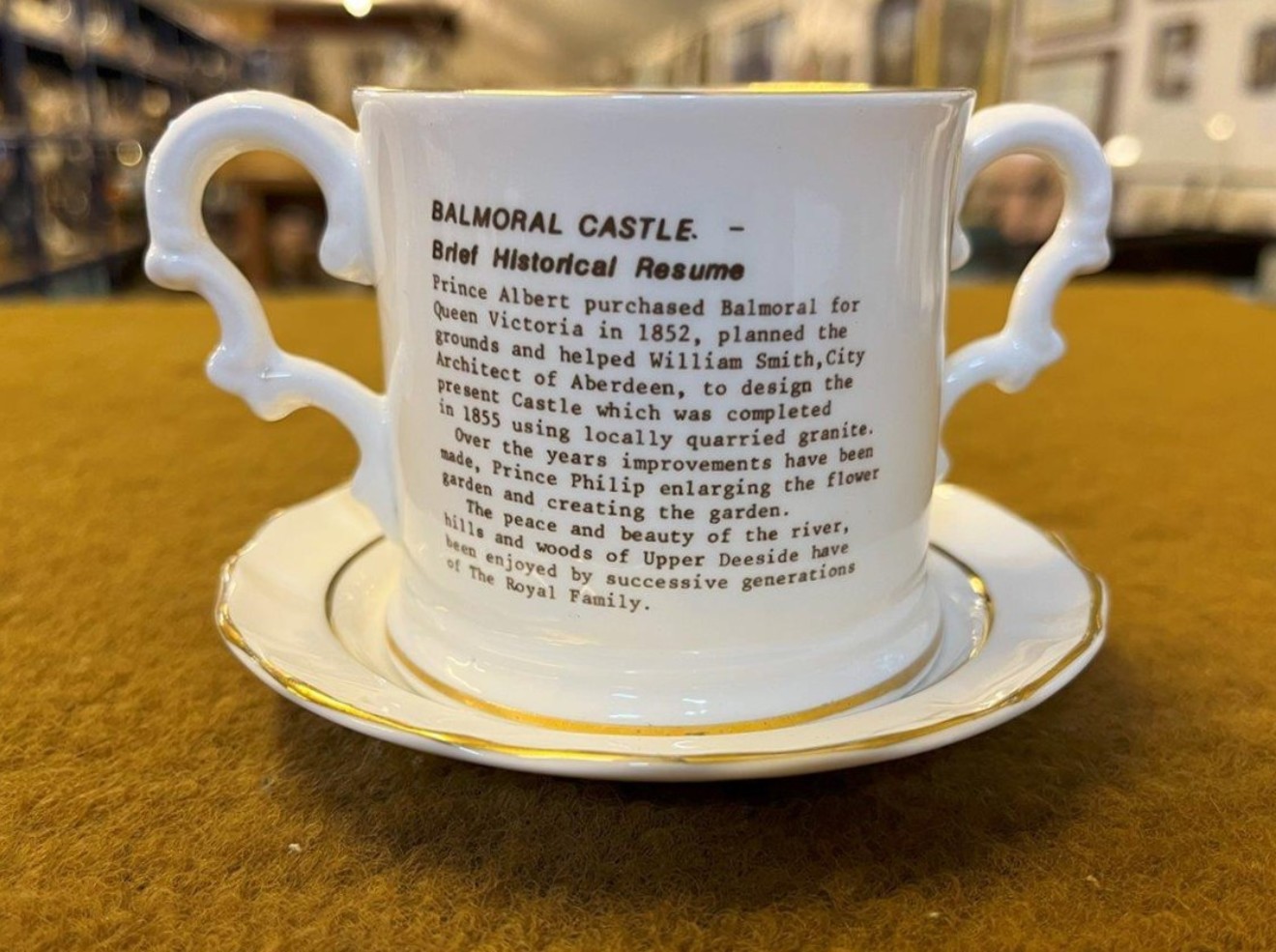 Vintage Balmoral Castle Coffee Mug and Saucer