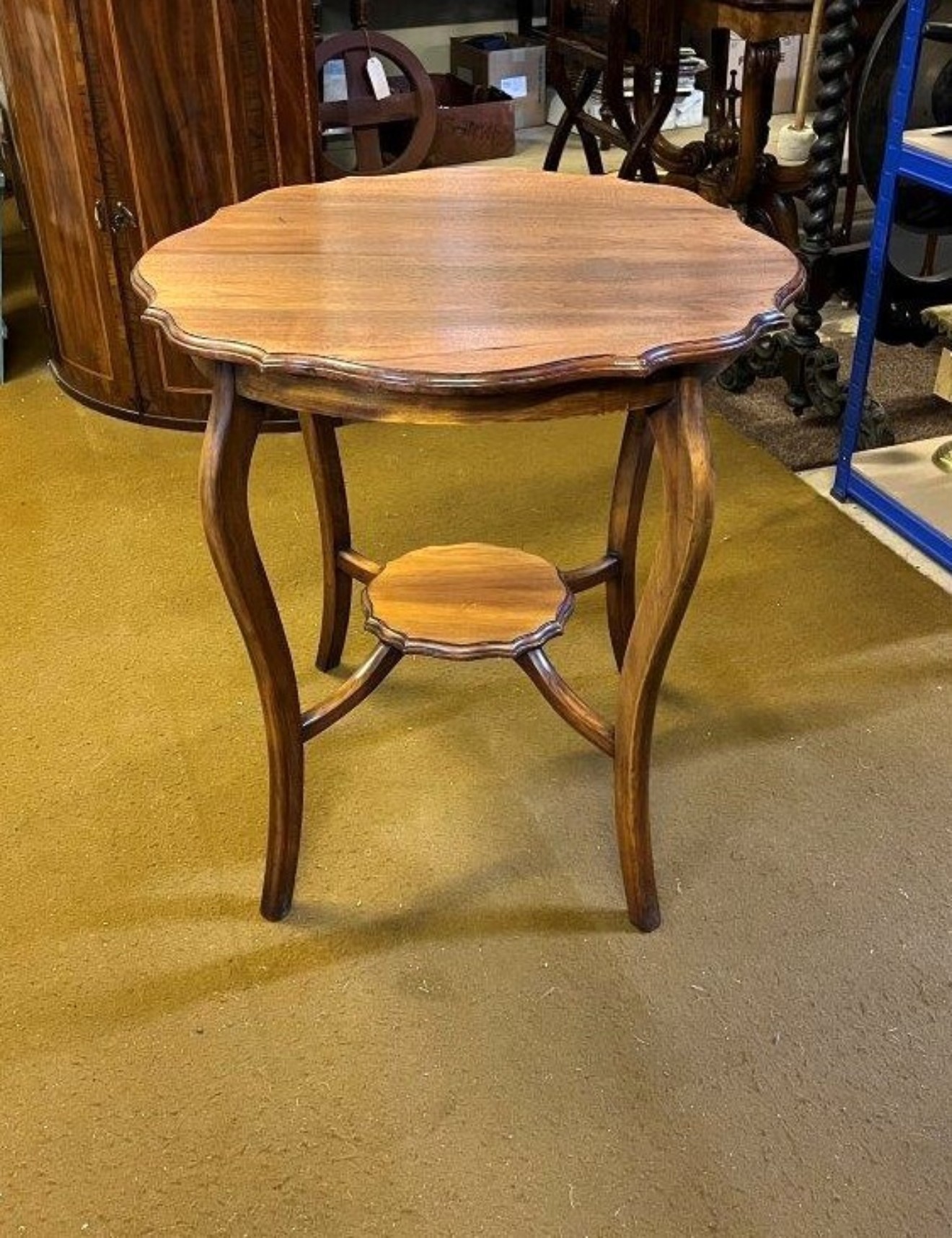 Edwardian Scalloped Top Window / Occasional Table