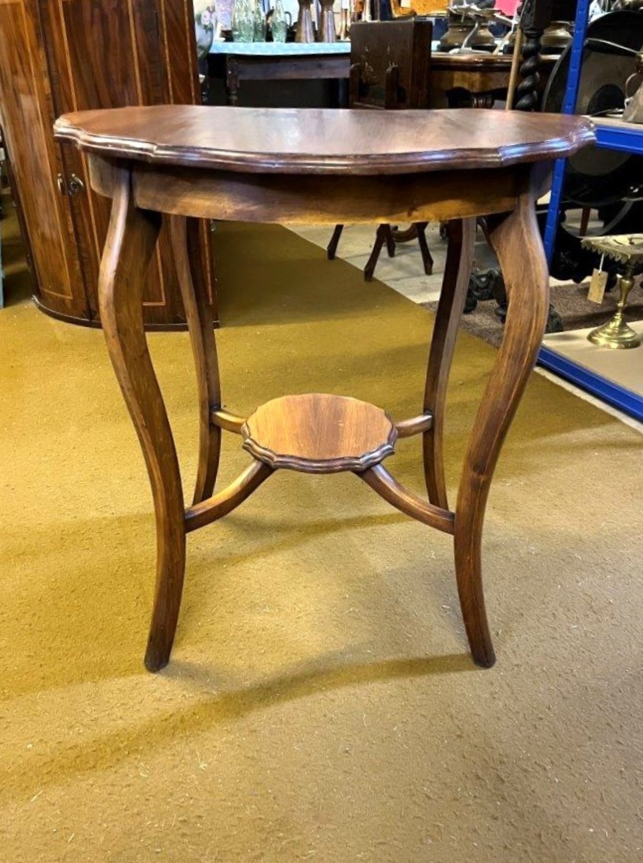 Edwardian Scalloped Top Window / Occasional Table