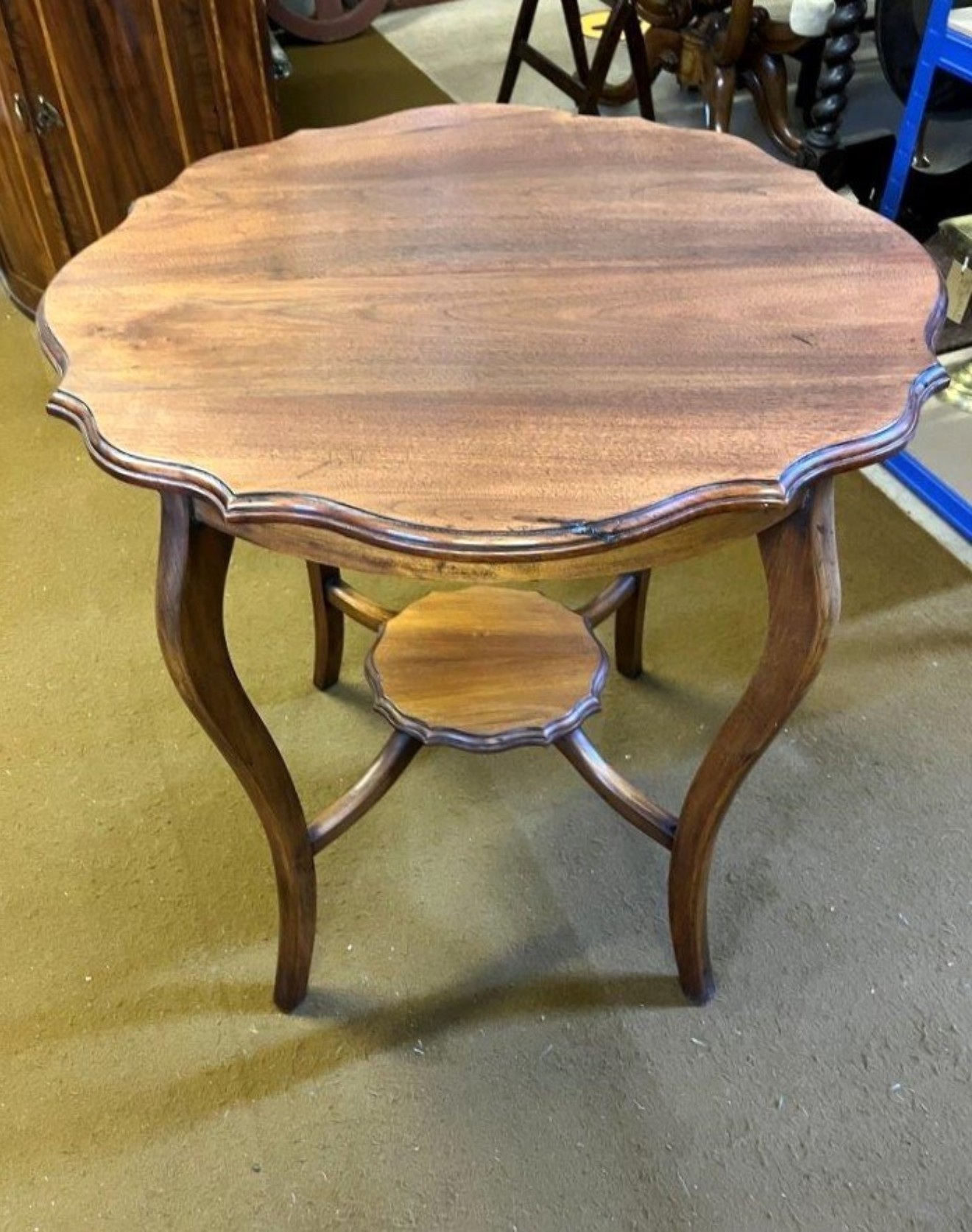 Edwardian Scalloped Top Window / Occasional Table