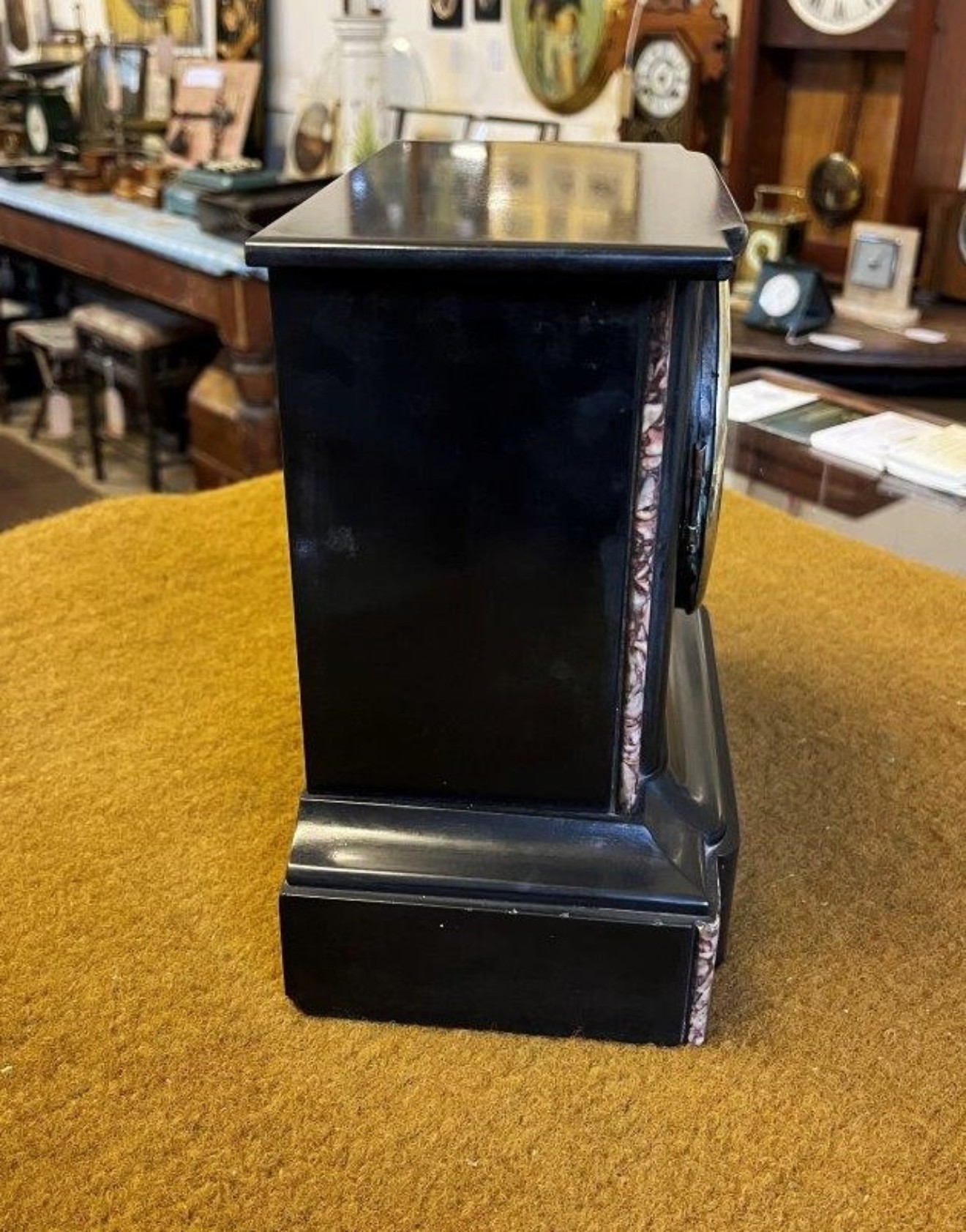 Antique Slate and Marble Mantle Clock