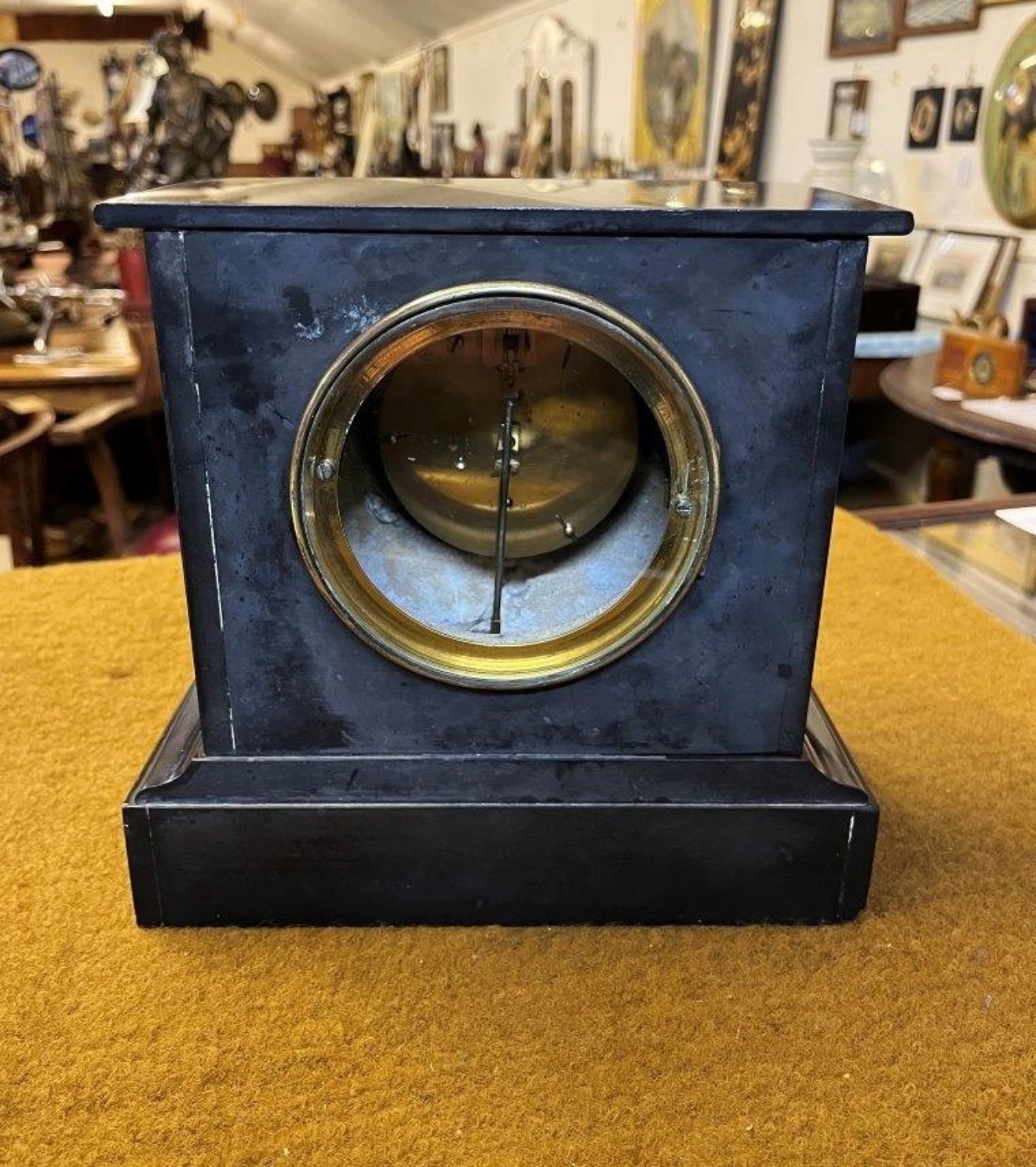 Antique Slate and Marble Mantle Clock