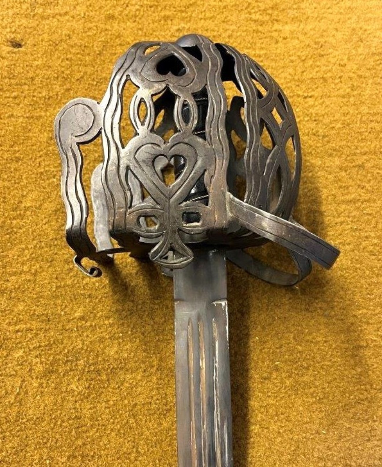 Renaissance Revival Scottish Basket Hilted Broadsword