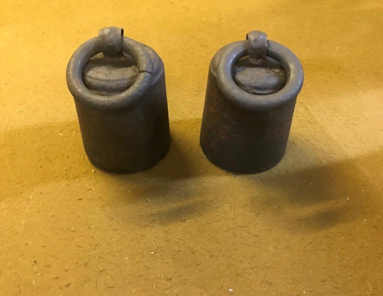 Antique Pair of Cast Iron 56 Lb Weights