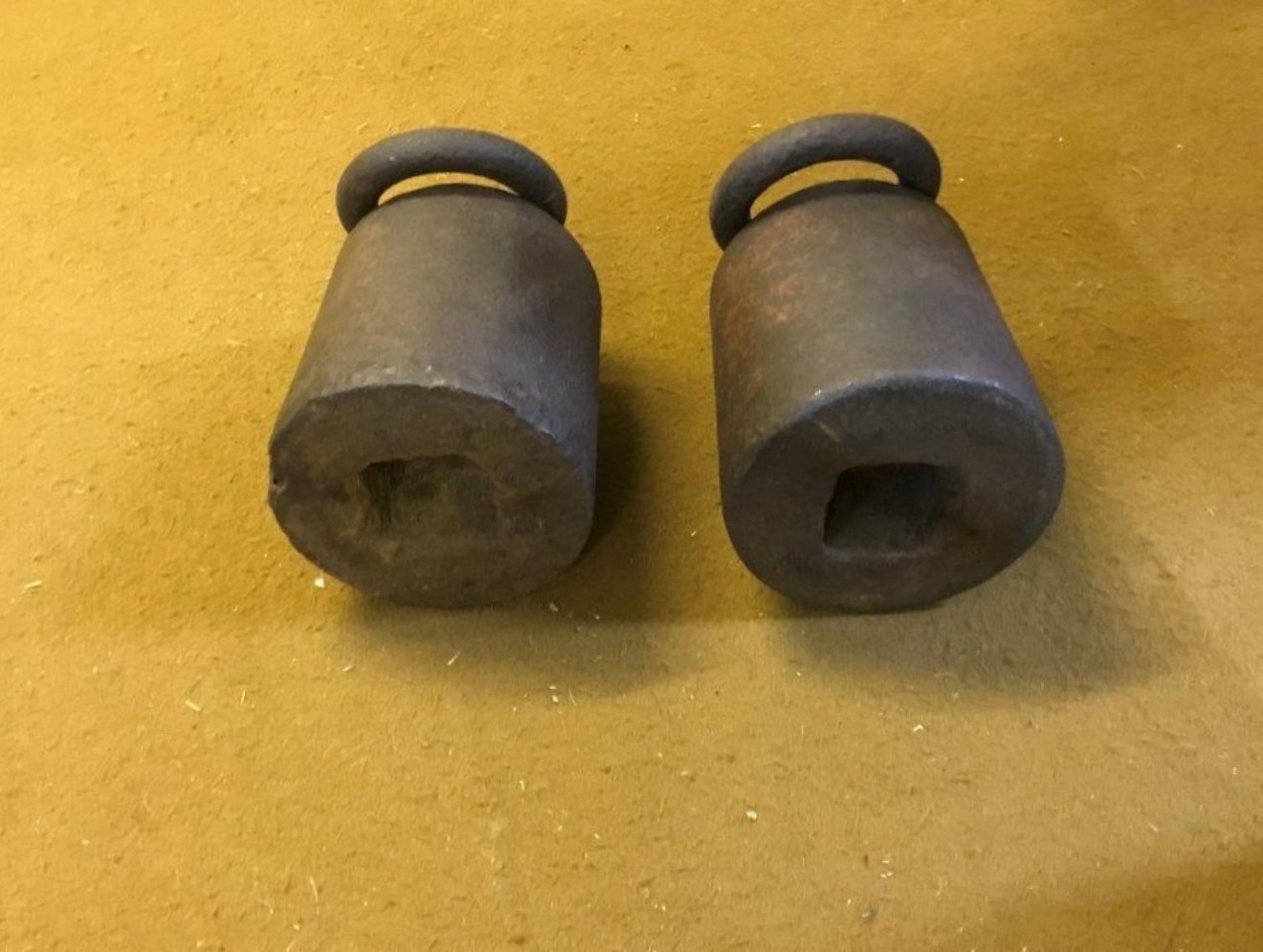 Antique Pair of Cast Iron 56 Lb Weights