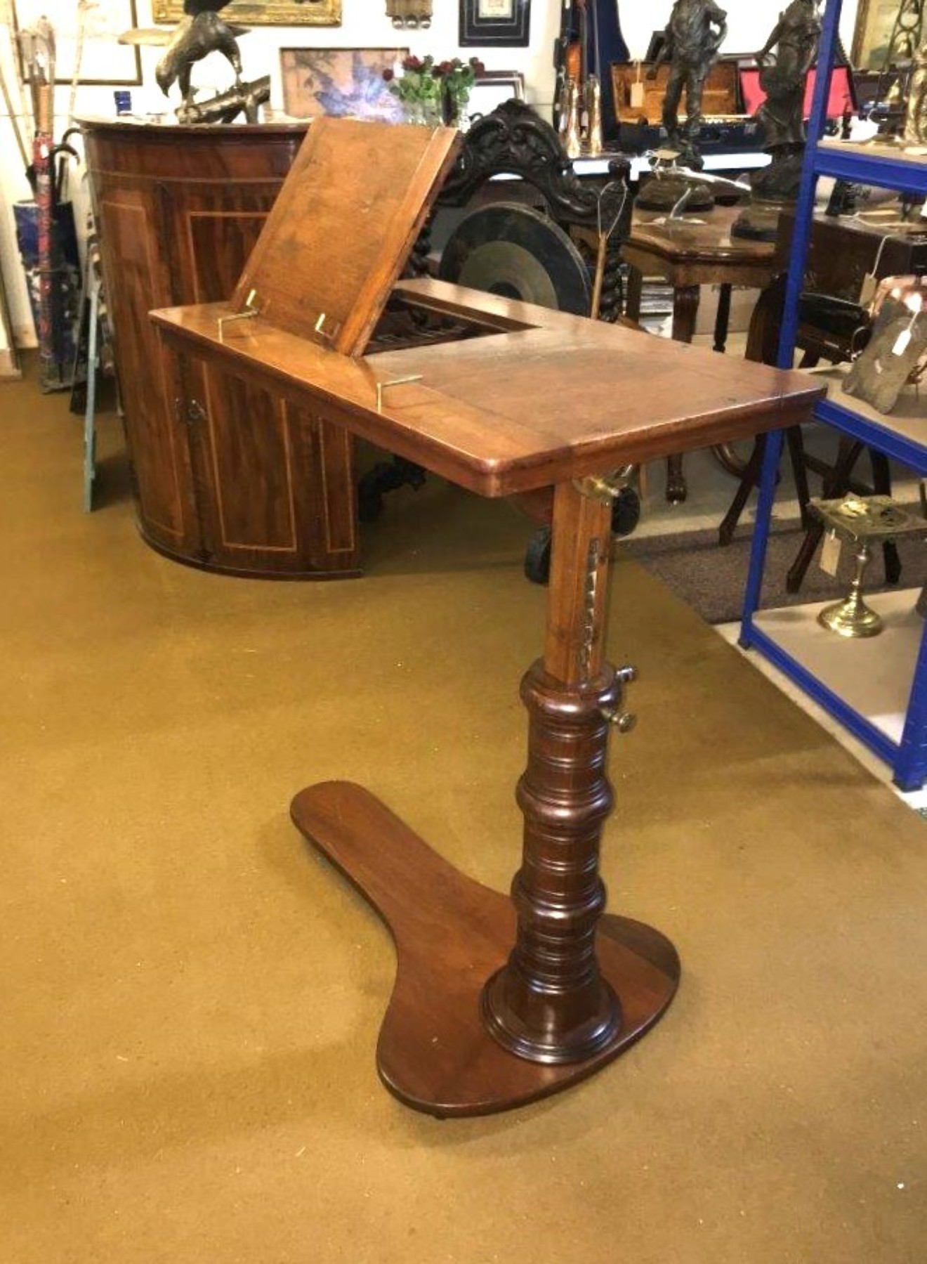 Victorian Mahogany Adjustable Over-Bed / Chair Reading Table