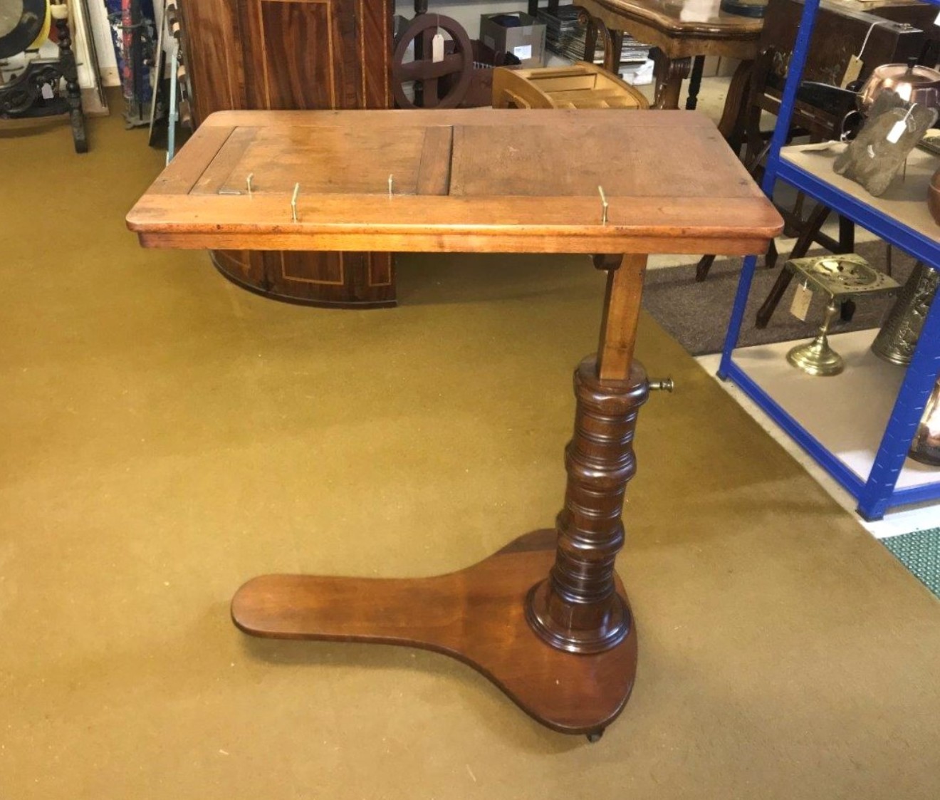 Victorian Mahogany Adjustable Over-Bed / Chair Reading Table