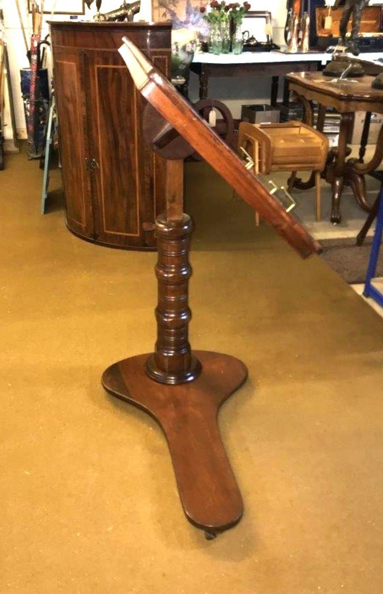 Victorian Mahogany Adjustable Over-Bed / Chair Reading Table