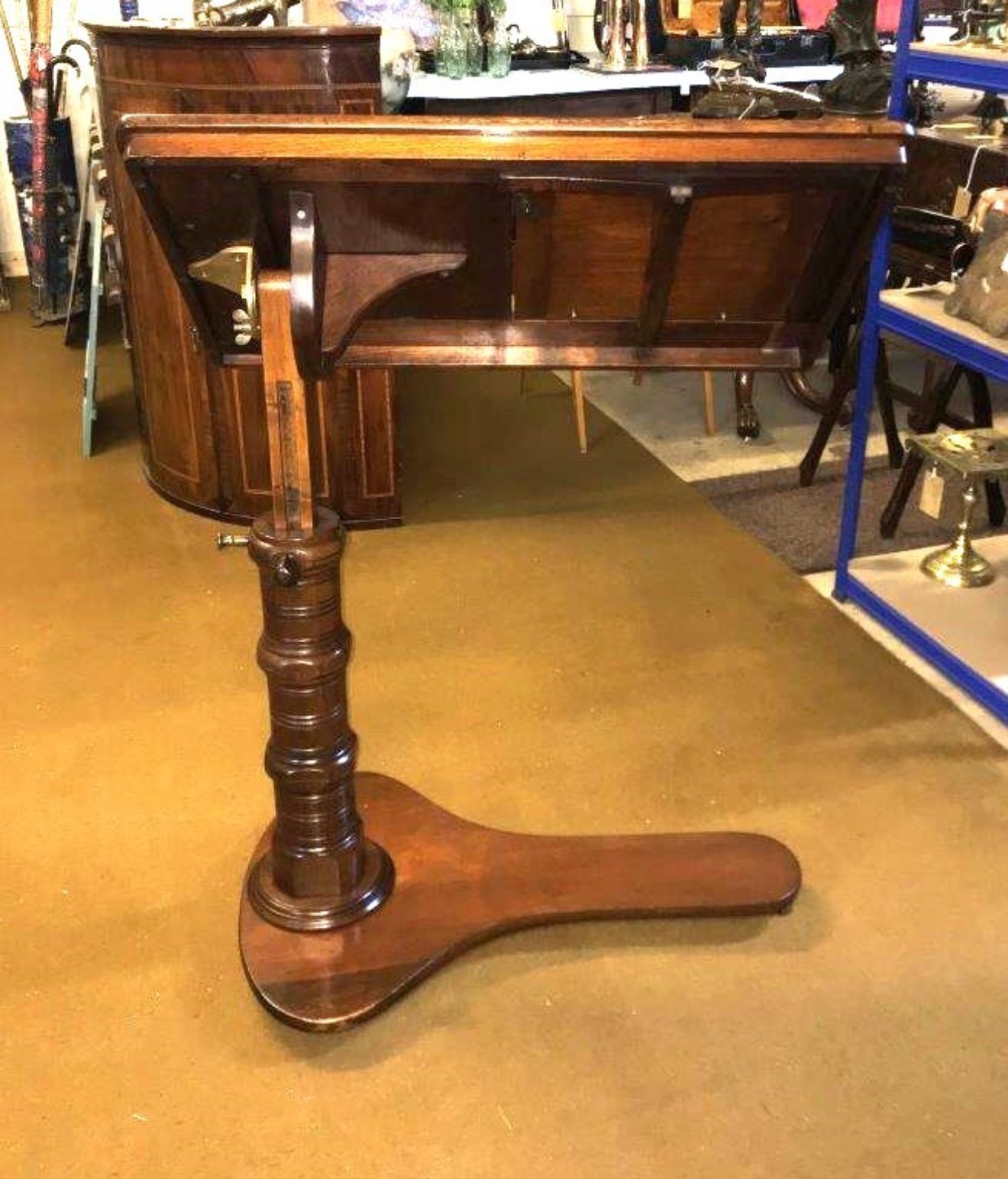 Victorian Mahogany Adjustable Over-Bed / Chair Reading Table