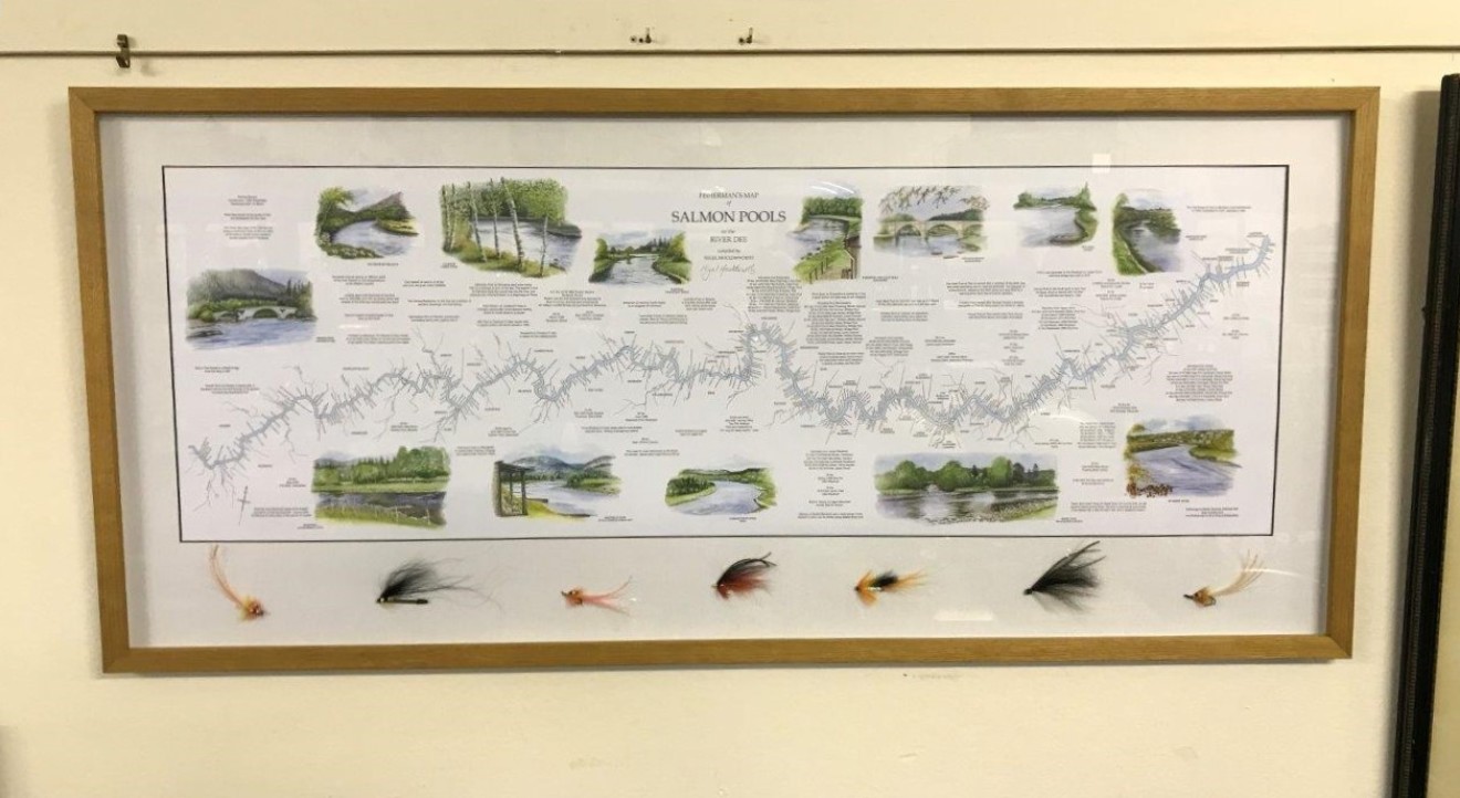 Fisherman's Map of Salmon Pools on the River Dee Compiled by Nigel Houldsworth