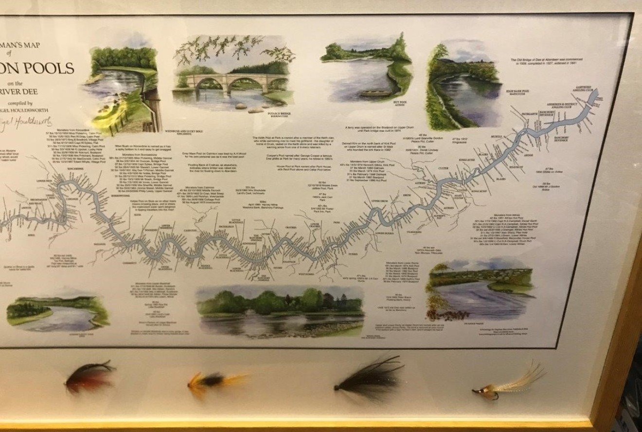 Fisherman's Map of Salmon Pools on the River Dee Compiled by Nigel Houldsworth