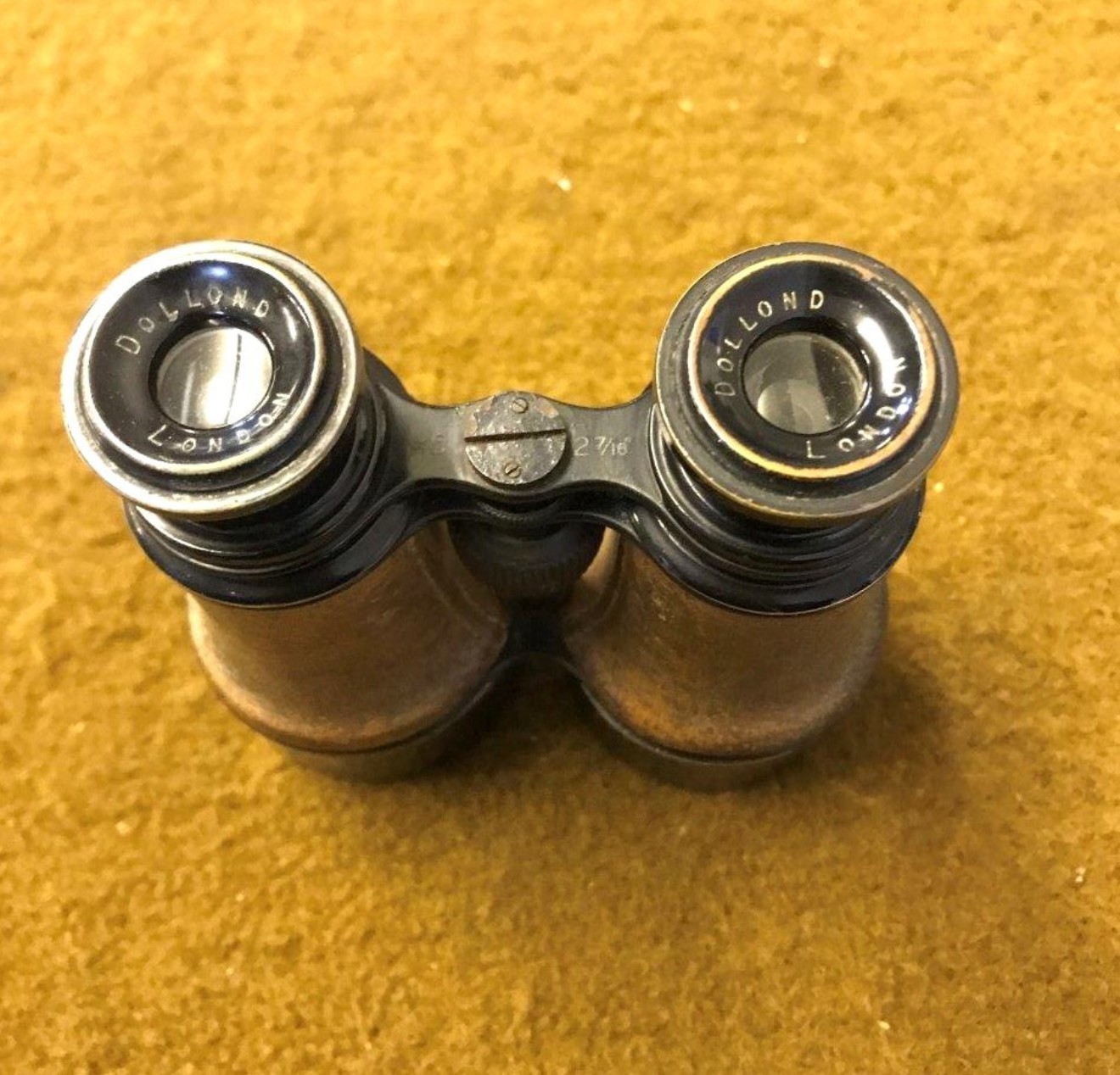 WW1 Military Binoculars Manufactured by Dollond London in a Leather Case Retailed by J Cripps London 1916, the Case is also Marked J Cubitt (presumably the owner)