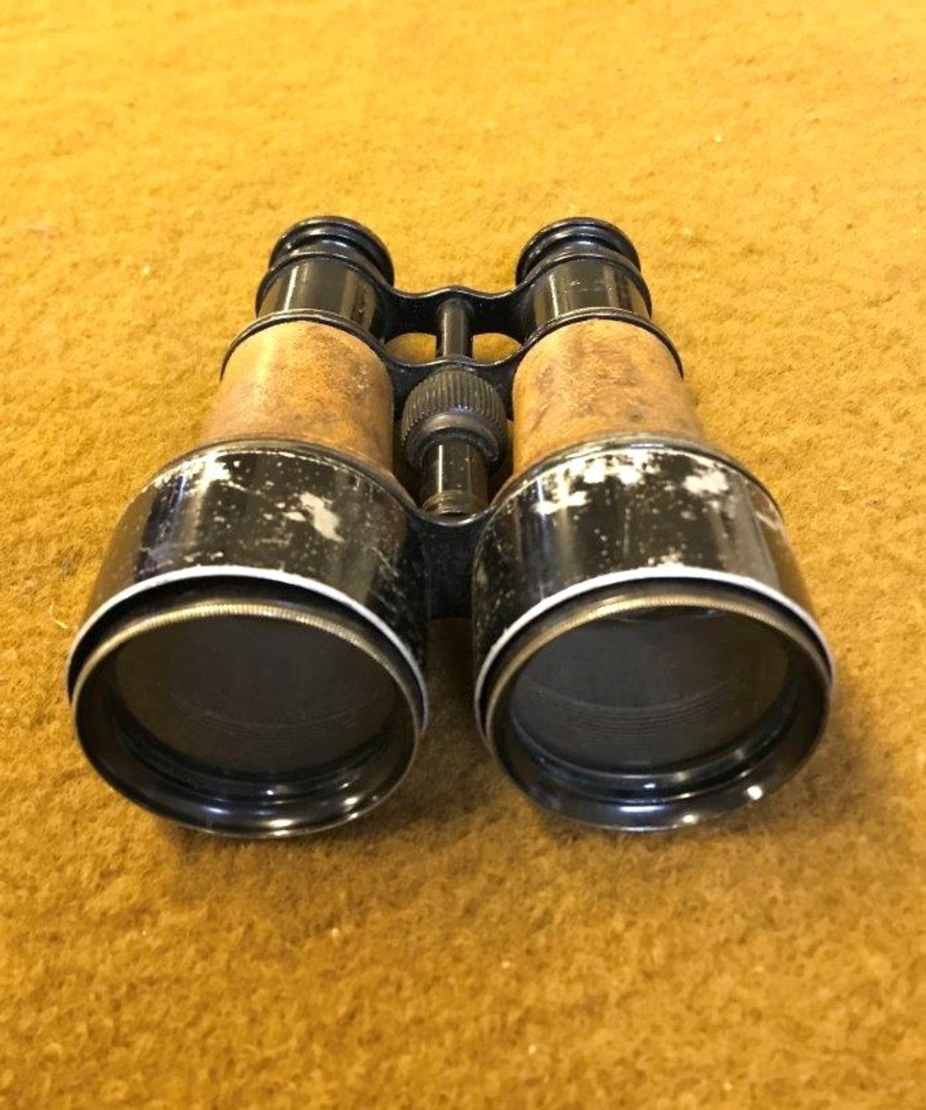 WW1 Military Binoculars Manufactured by Dollond London in a Leather Case Retailed by J Cripps London 1916, the Case is also Marked J Cubitt (presumably the owner)