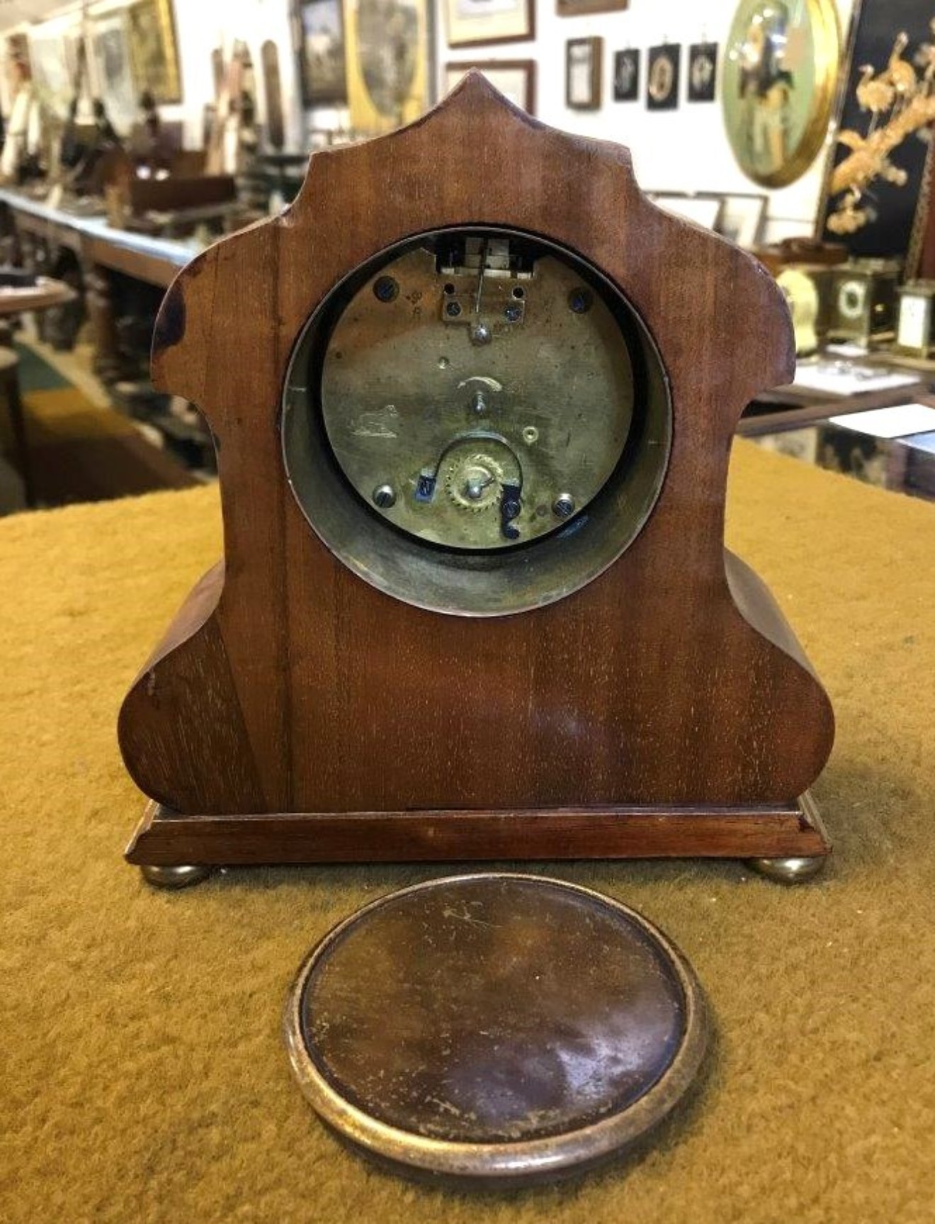 Edwardian Duverdry & Bloquel Flame Mahogany Inlaid Mantle Clock