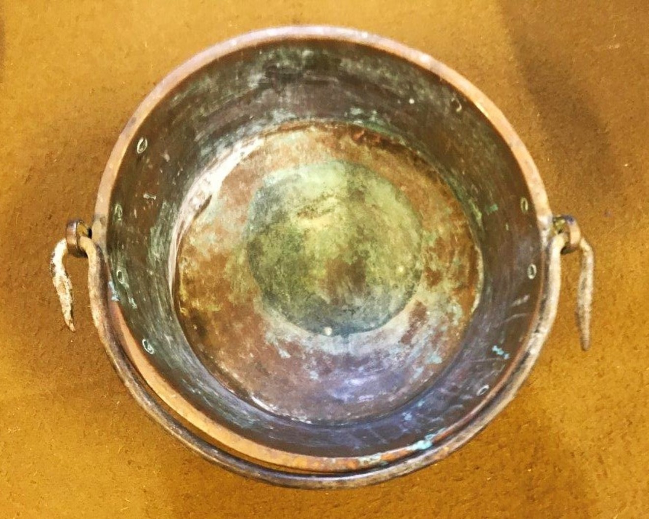 Victorian Large Hammered Copper Cooking Pot