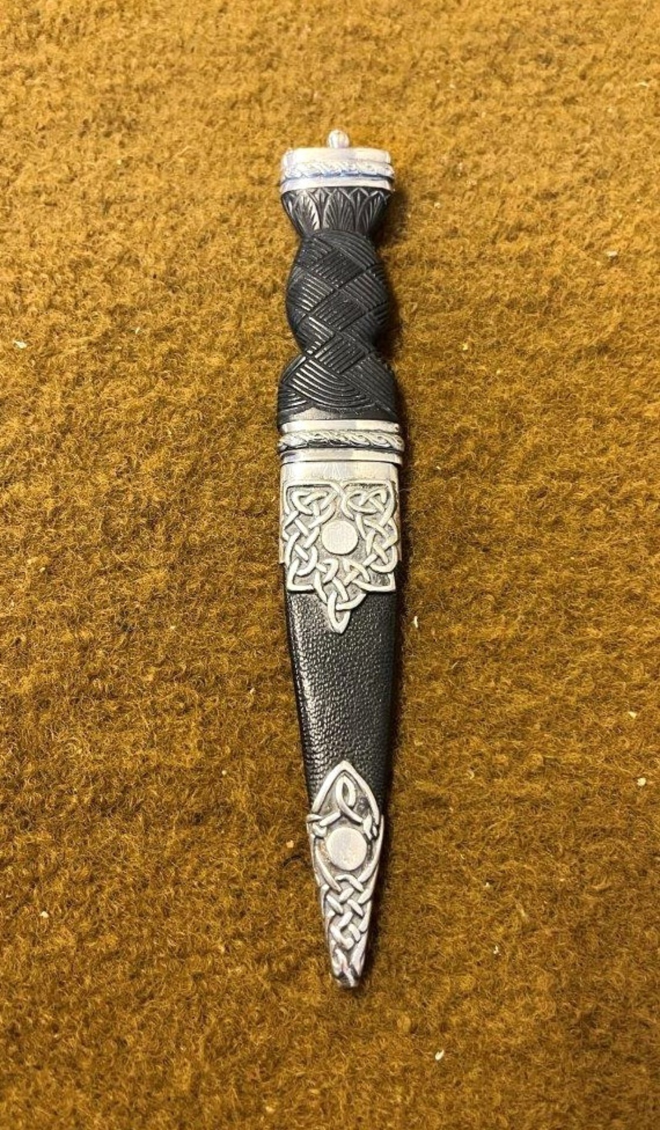 Vintage Scottish Sgian Dubh with Silver Plated Mounts