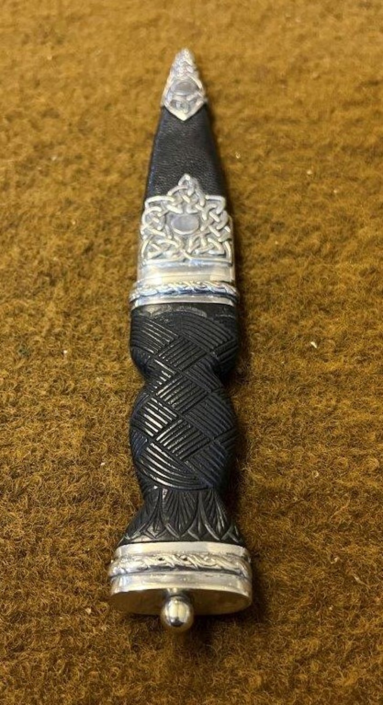 Vintage Scottish Sgian Dubh with Silver Plated Mounts