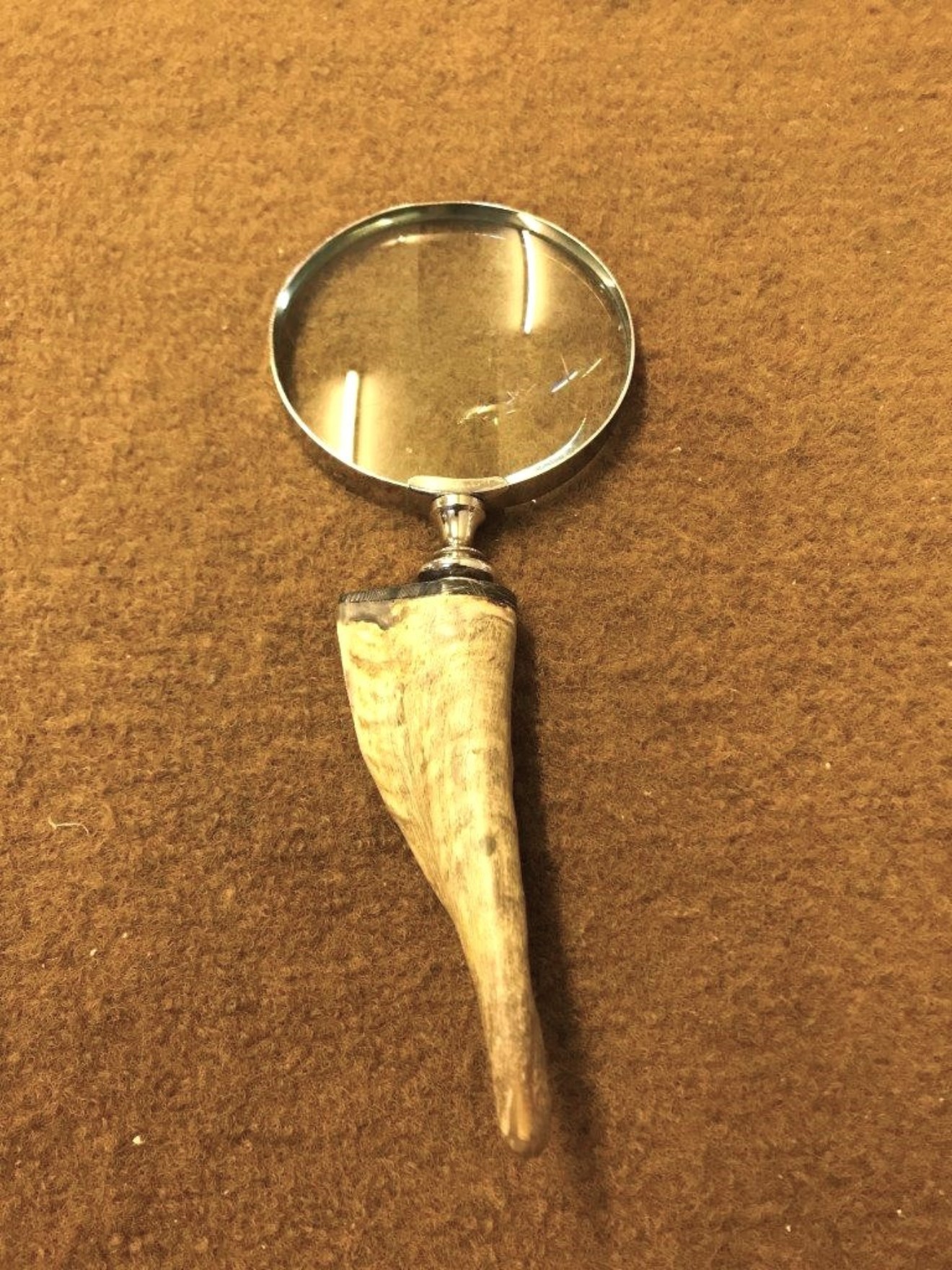 Vintage Rams Horn Handled Magnifying Glass