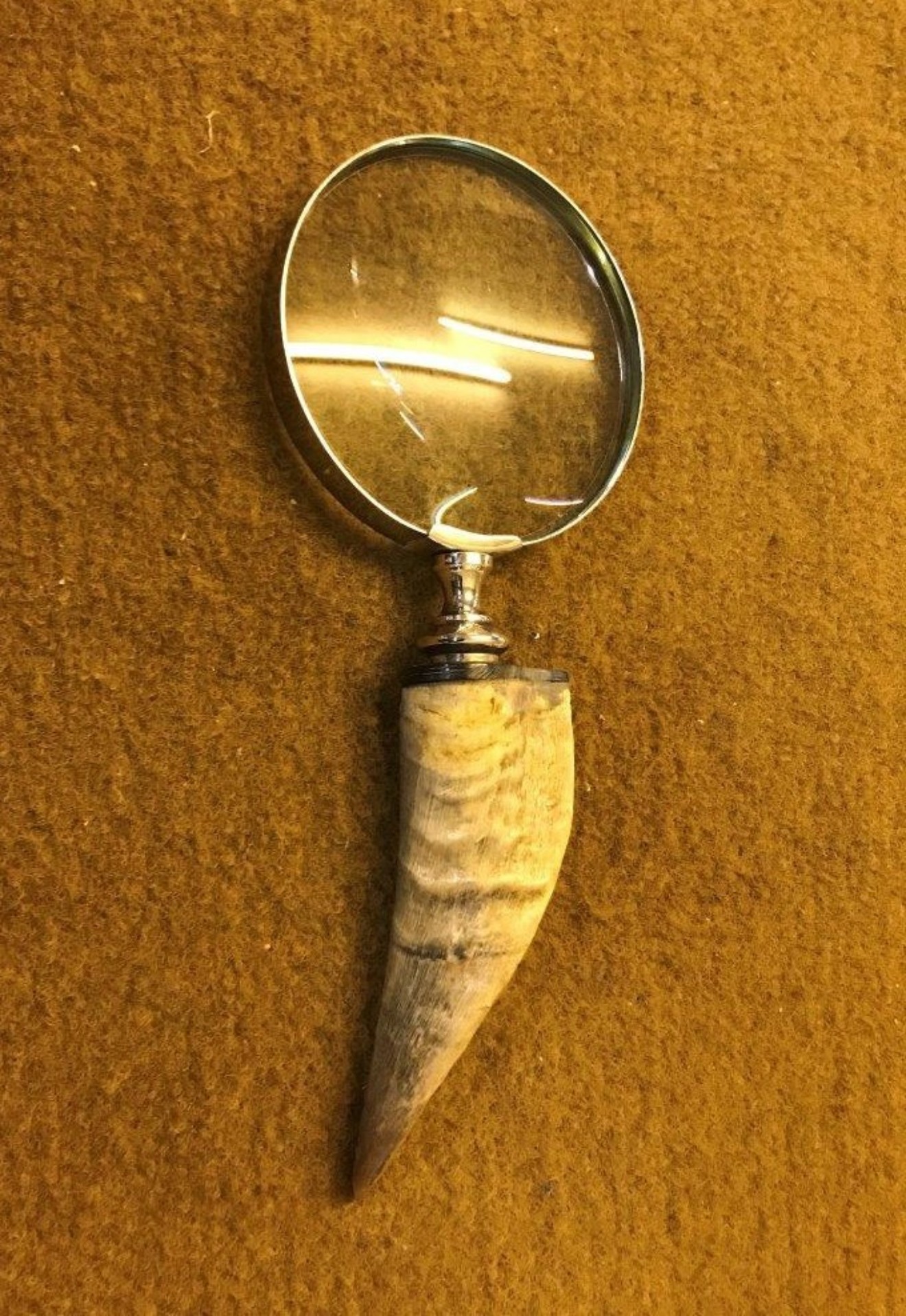 Vintage Rams Horn Handled Magnifying Glass