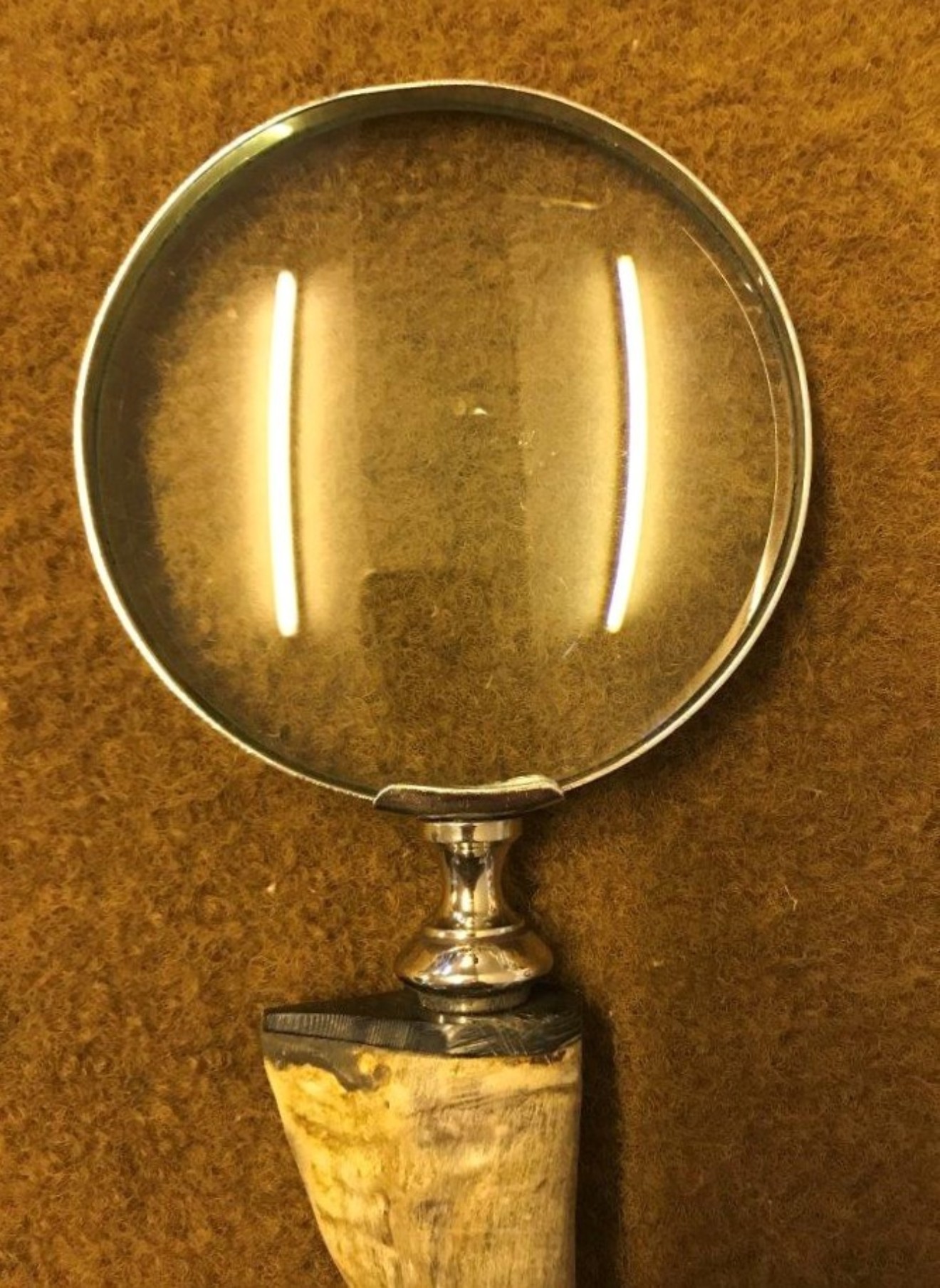 Vintage Rams Horn Handled Magnifying Glass