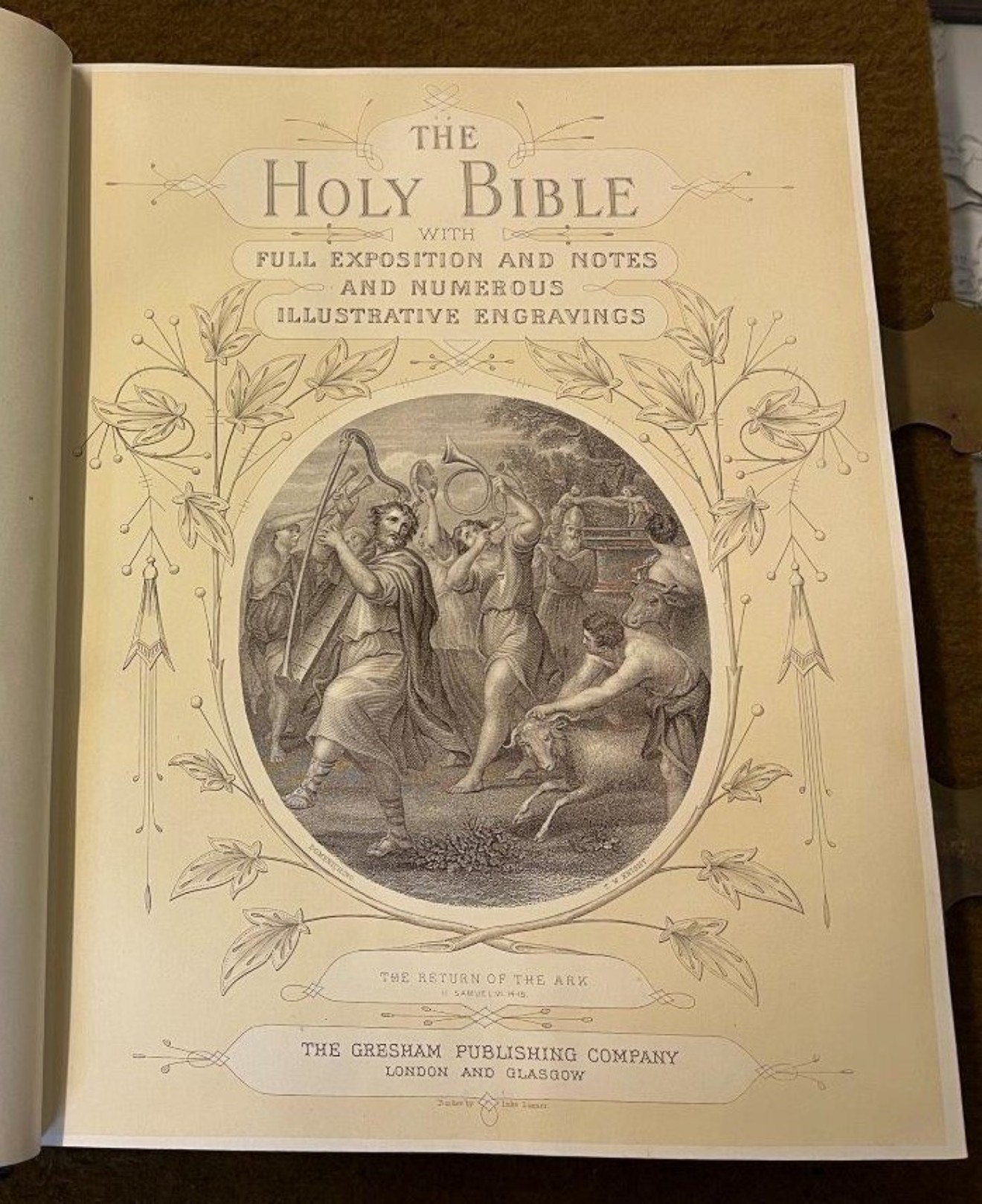 Victorian Family Bible with Full Exposition and Notes and Numerous Illustrative Engravings by The Rev John Brown