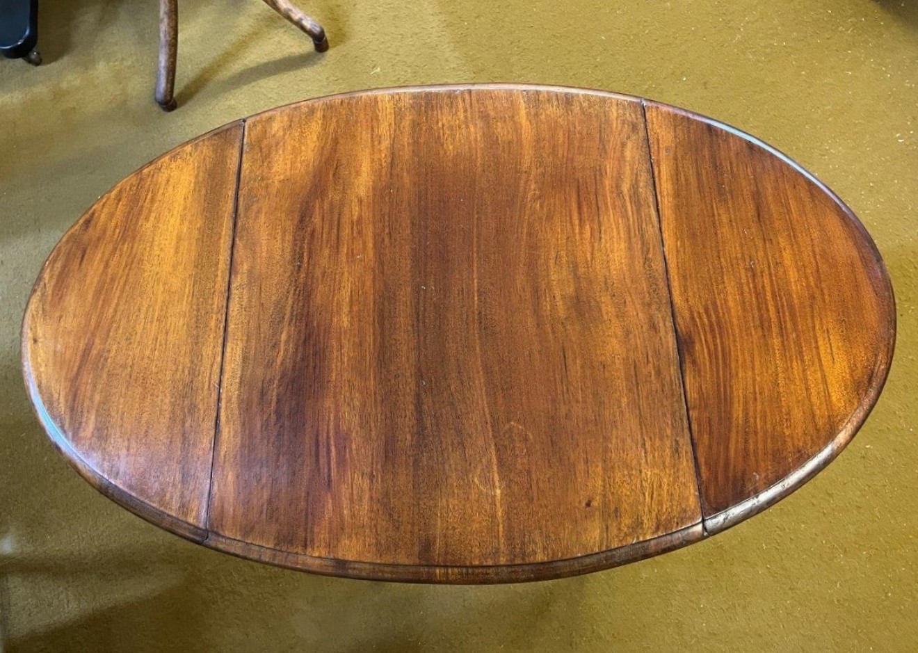 Edwardian Mahogany Oval Drop Leaf Occasional Table