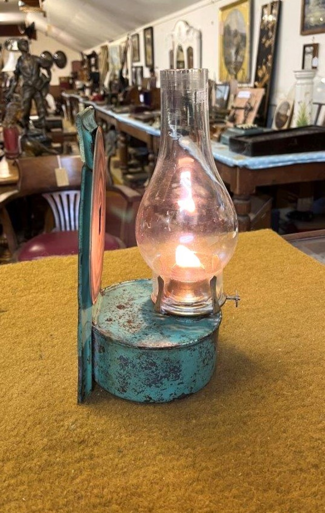 Vintage Wall Hanging Oil Lamp