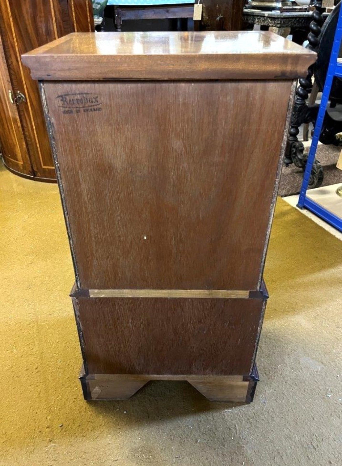 Vintage Mahogany Bevan Funnel Reprodux Chest of Drawers