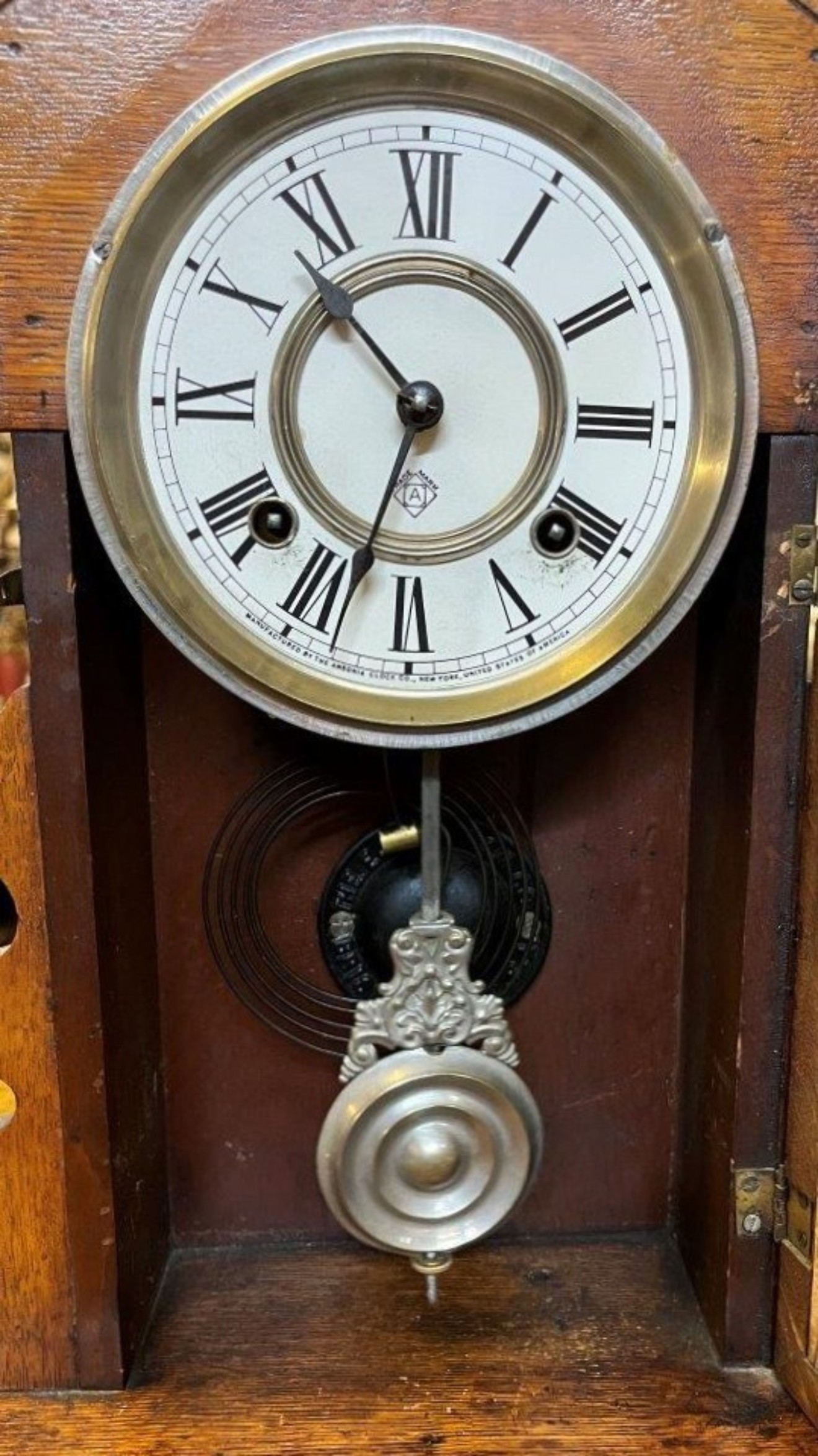 Antique American Gingerbread Clock by The Ansonia Clock Company New York