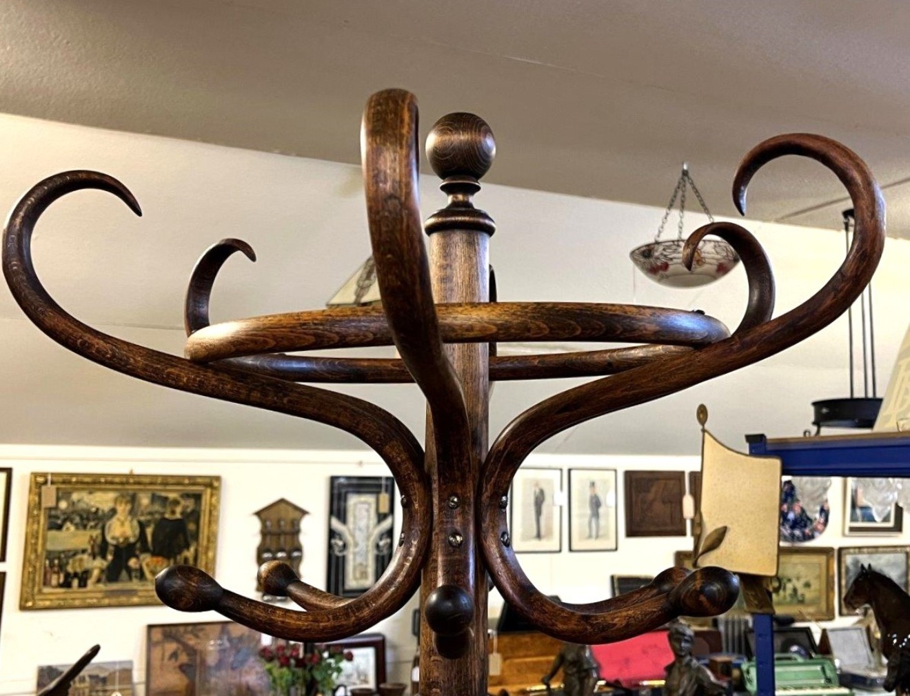 Antique Thonet Style Bentwood Coat / Hat / Stick Stand