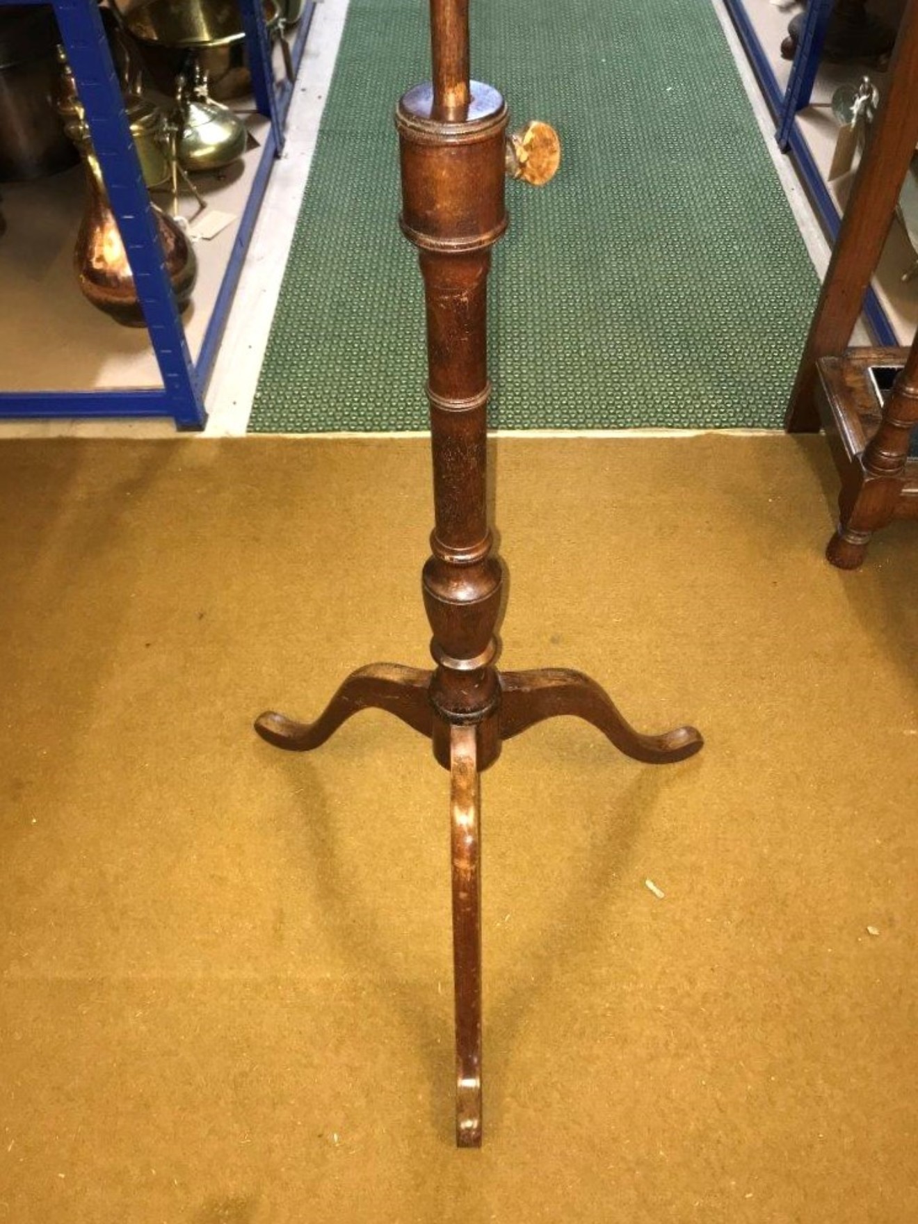 Antique Mahogany Music Stand with Lyre Motif