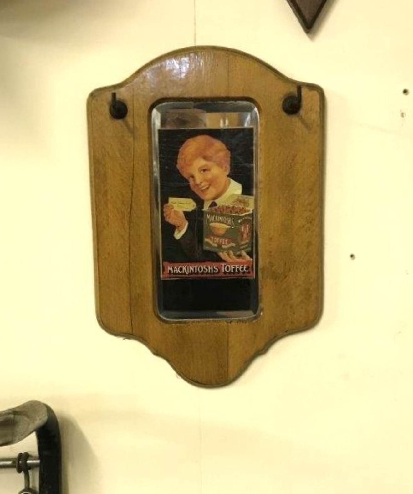 Vintage Mackintosh's Toffee Advertising Mirror / Key Rack