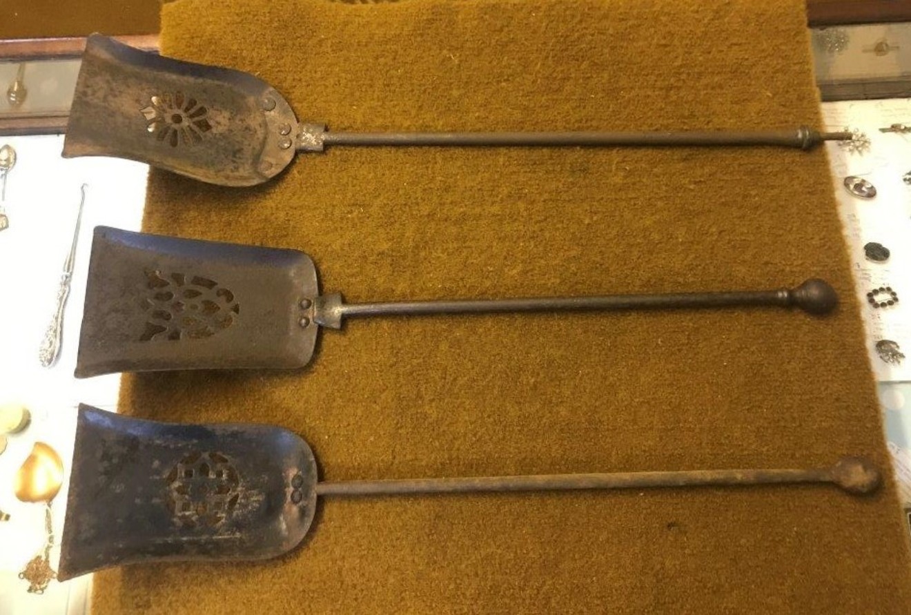 Antique Cast Iron Fireside Shovels