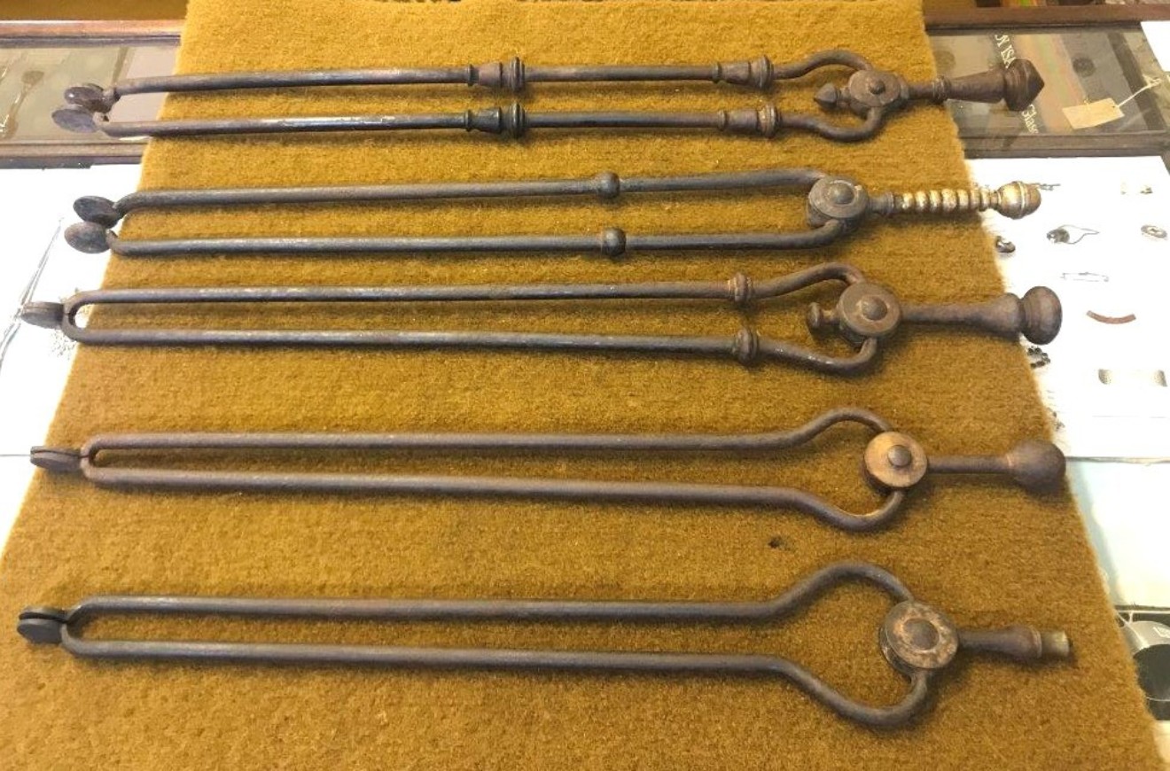 Antique Cast Iron Fireside Tongs