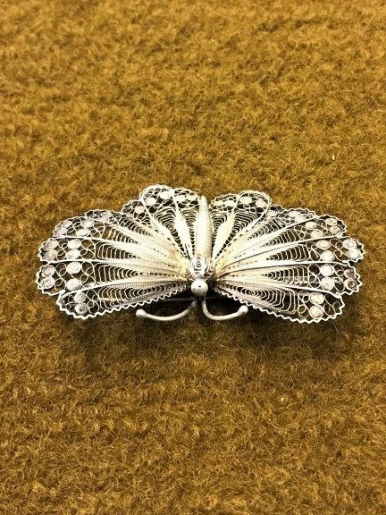 filigree butterfly brooch