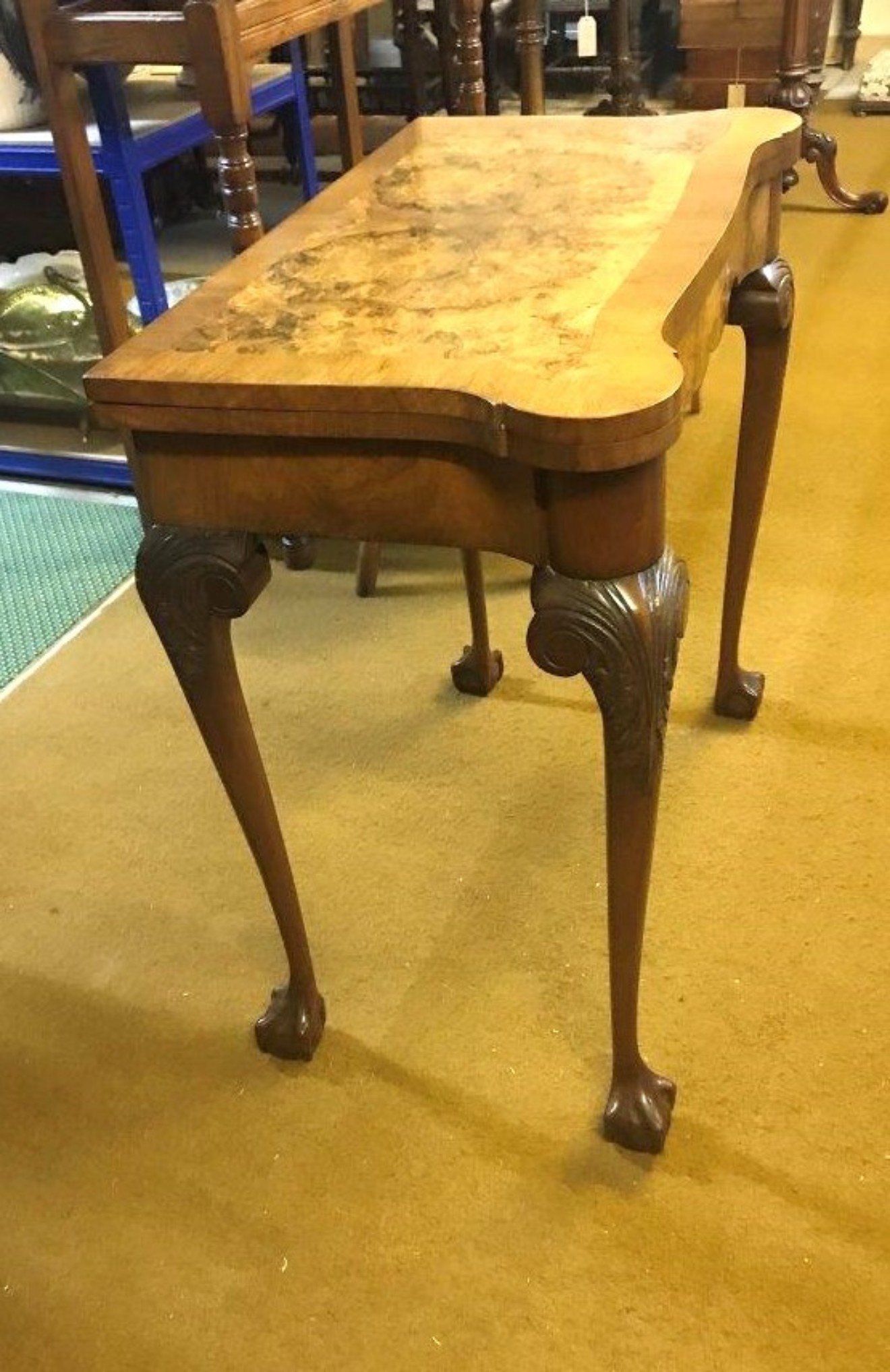 Antique Walnut Console / Card Table