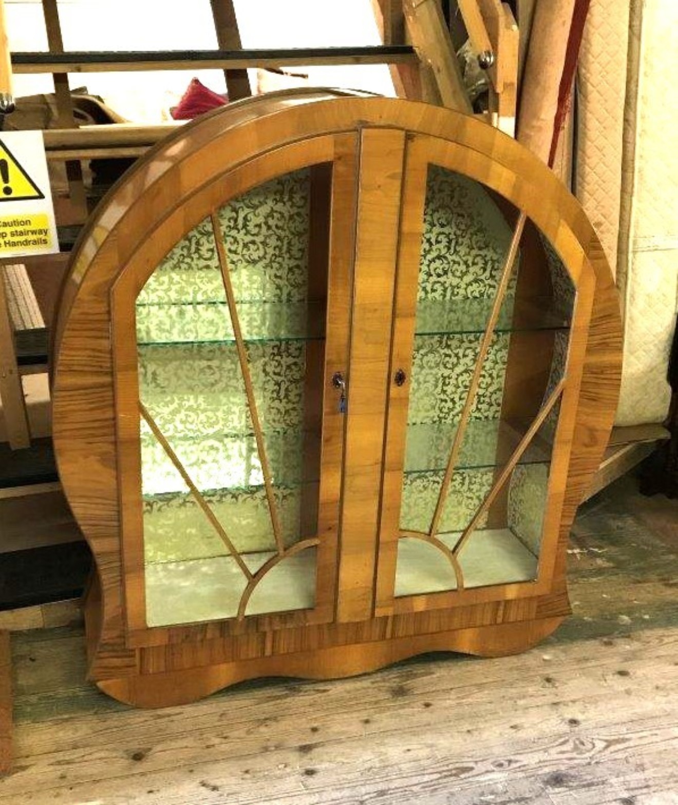 Art Deco Style Sunburst Display Cabinet