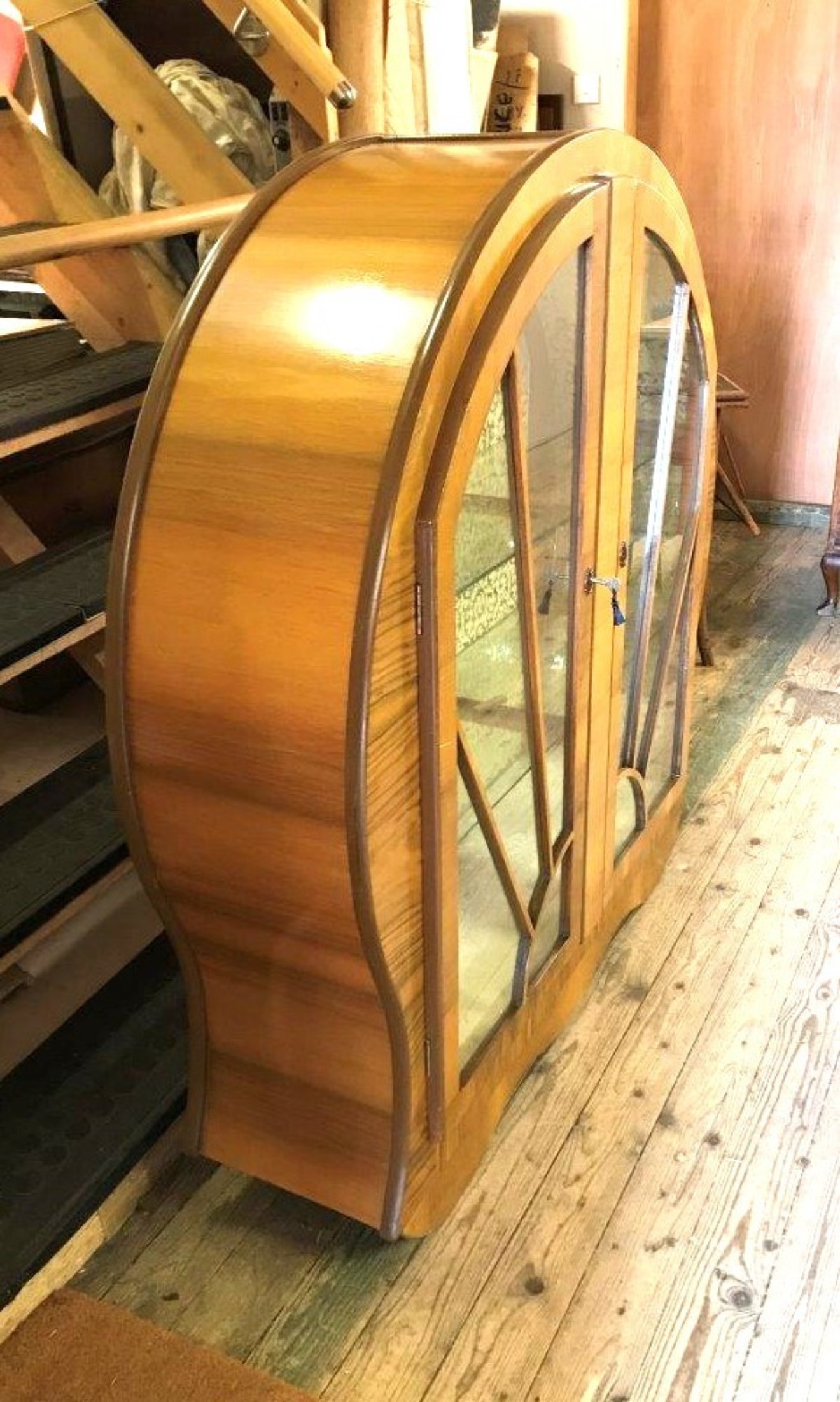 Art Deco Style Sunburst Display Cabinet