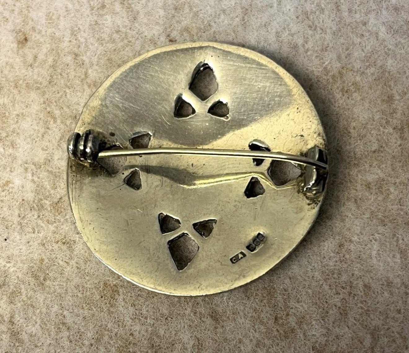 Vintage Sterling Silver Scottish Shield Brooch