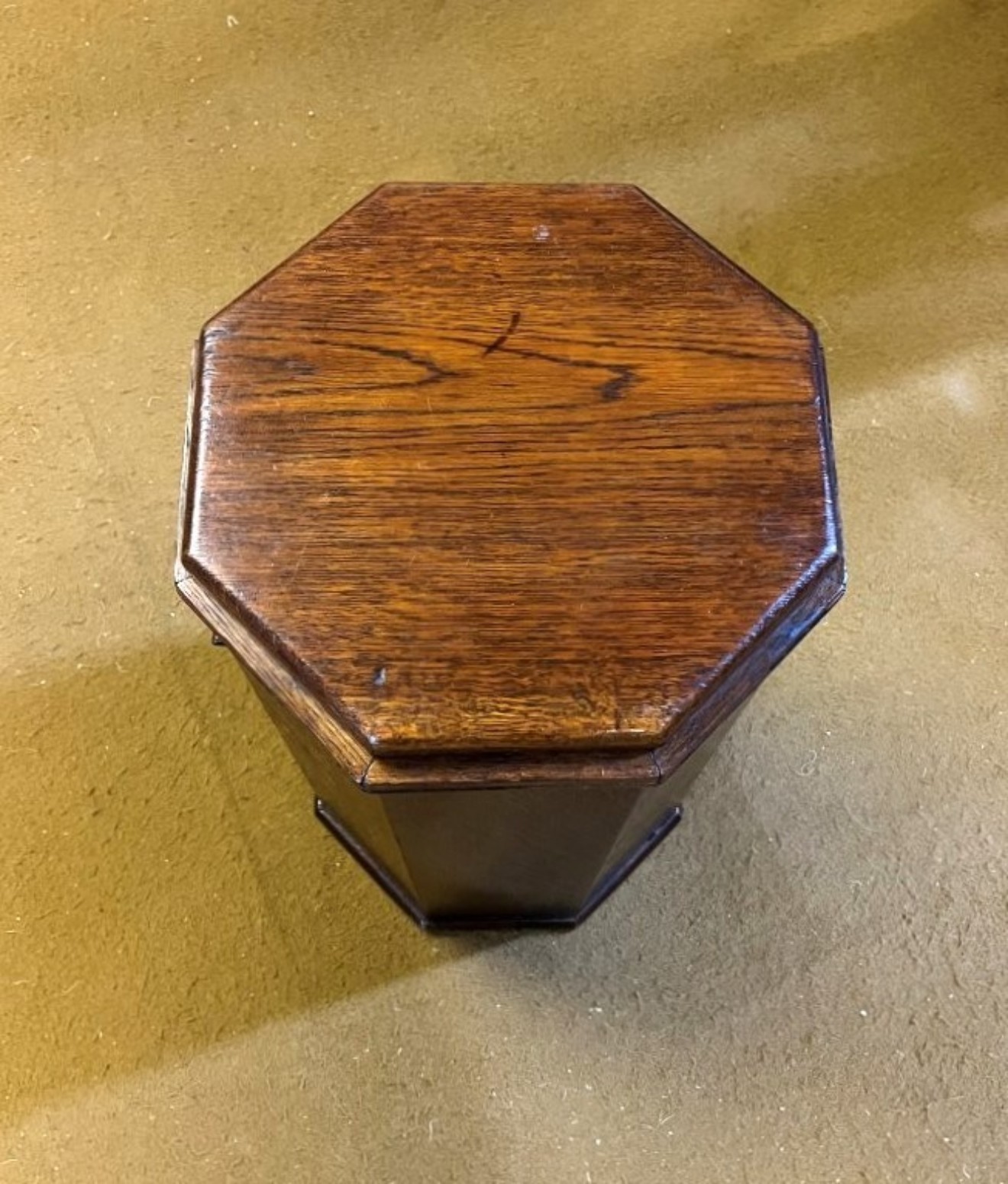 Arts & Crafts Oak Liberty Style Hexagonal Sewing Box