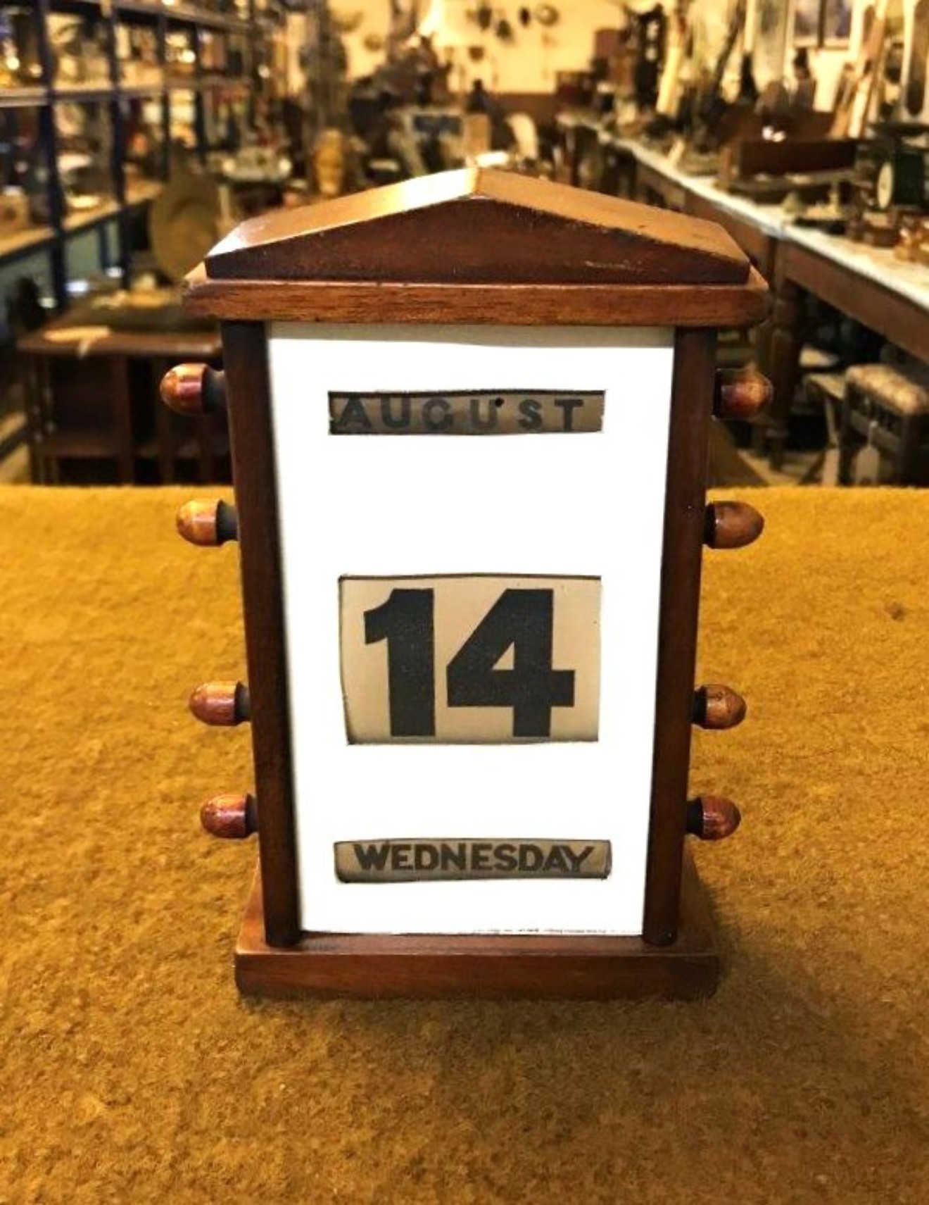 Victorian Mahogany Perpetual Desk Calendar