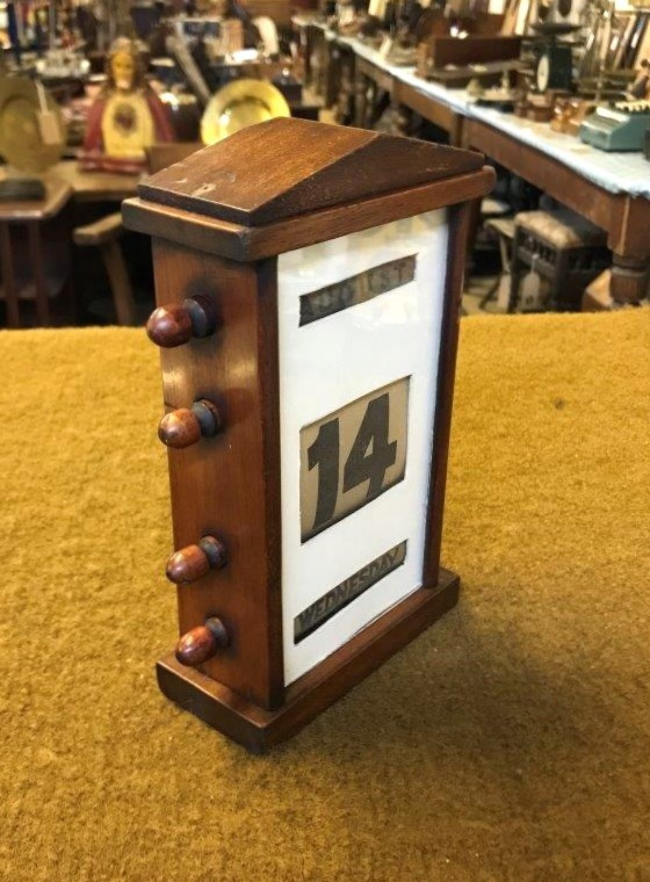 Victorian Mahogany Perpetual Desk Calendar