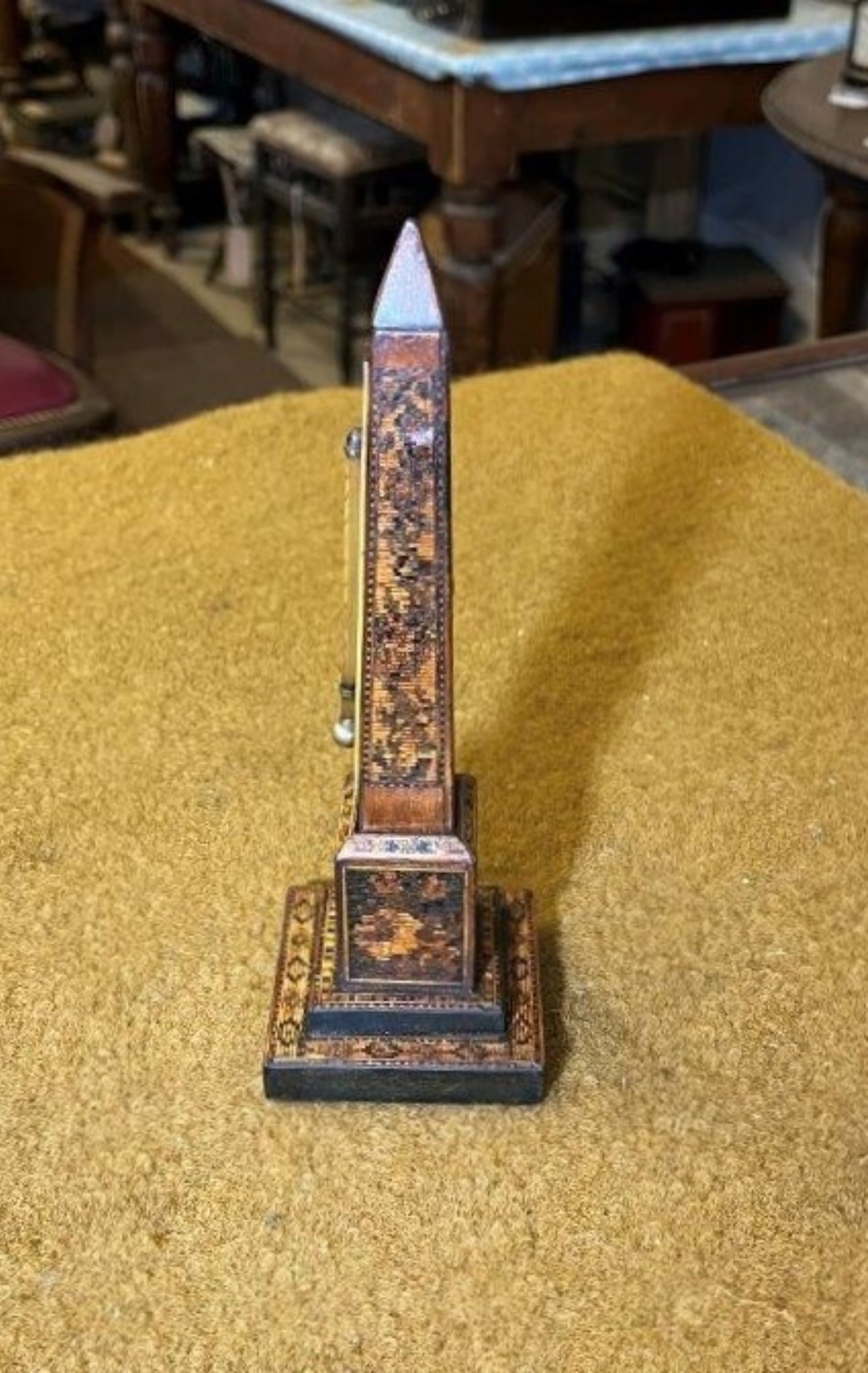 Victorian Tunbridge Ware Obelisk Thermometer