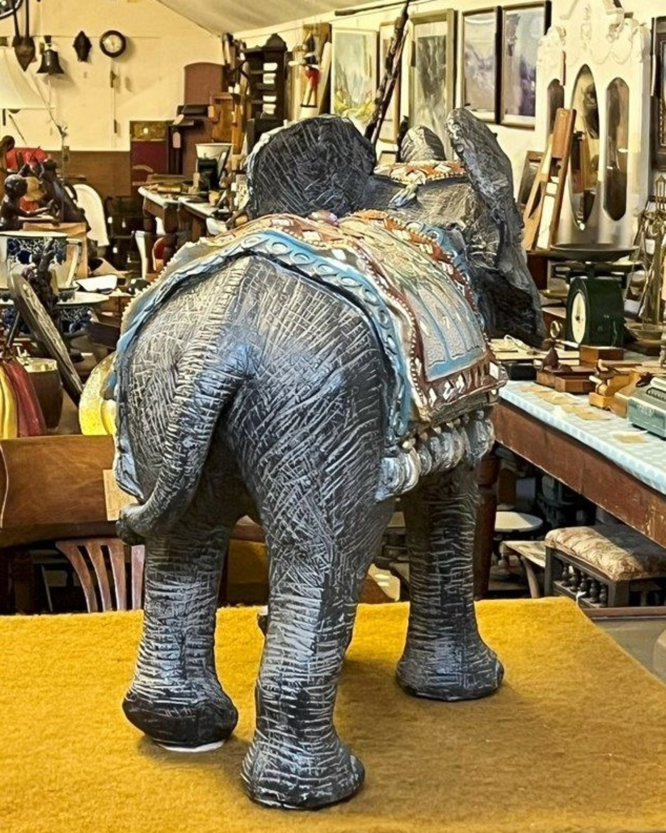 Vintage Large Highly Embellished Elephant Figure