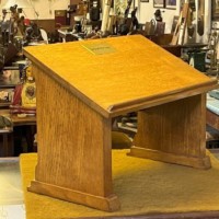 Vintage Scottish Oak Church Bible Stand / Book Rest