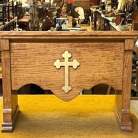 Vintage Scottish Oak Church Bible Stand / Book Rest